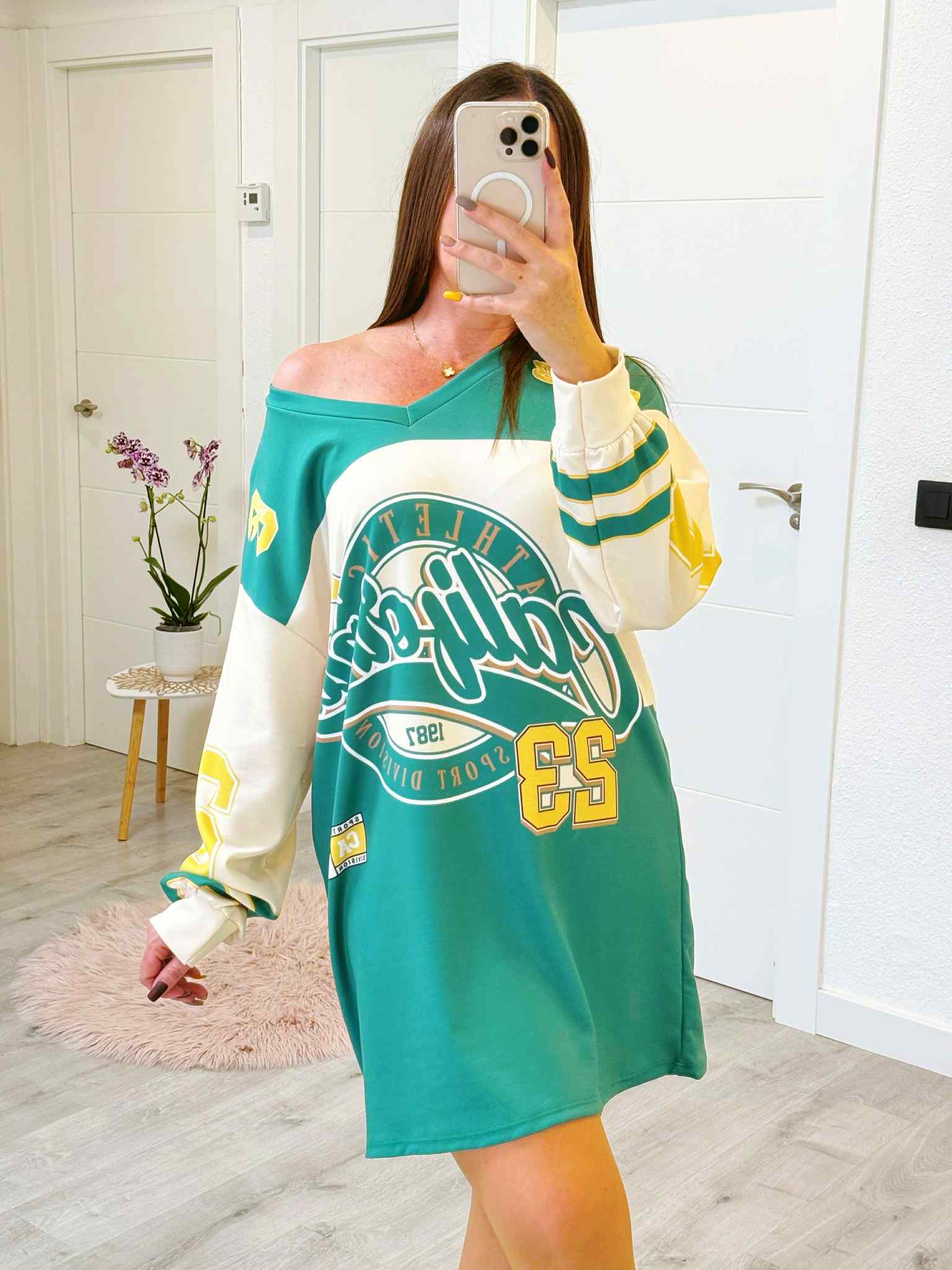 VESTIDO CALIFORNIA 1978 VERDE