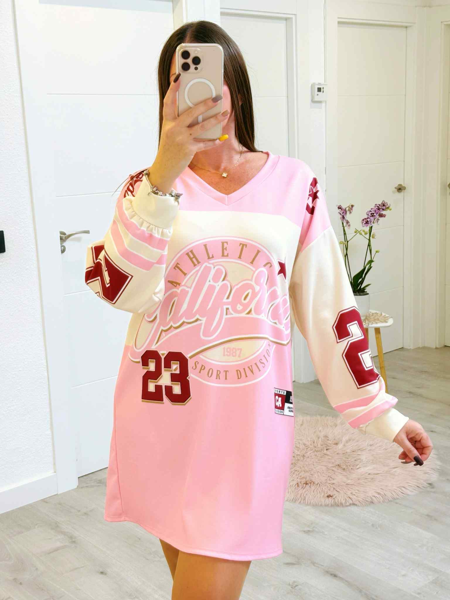 VESTIDO CALIFORNIA 1978 ROSA