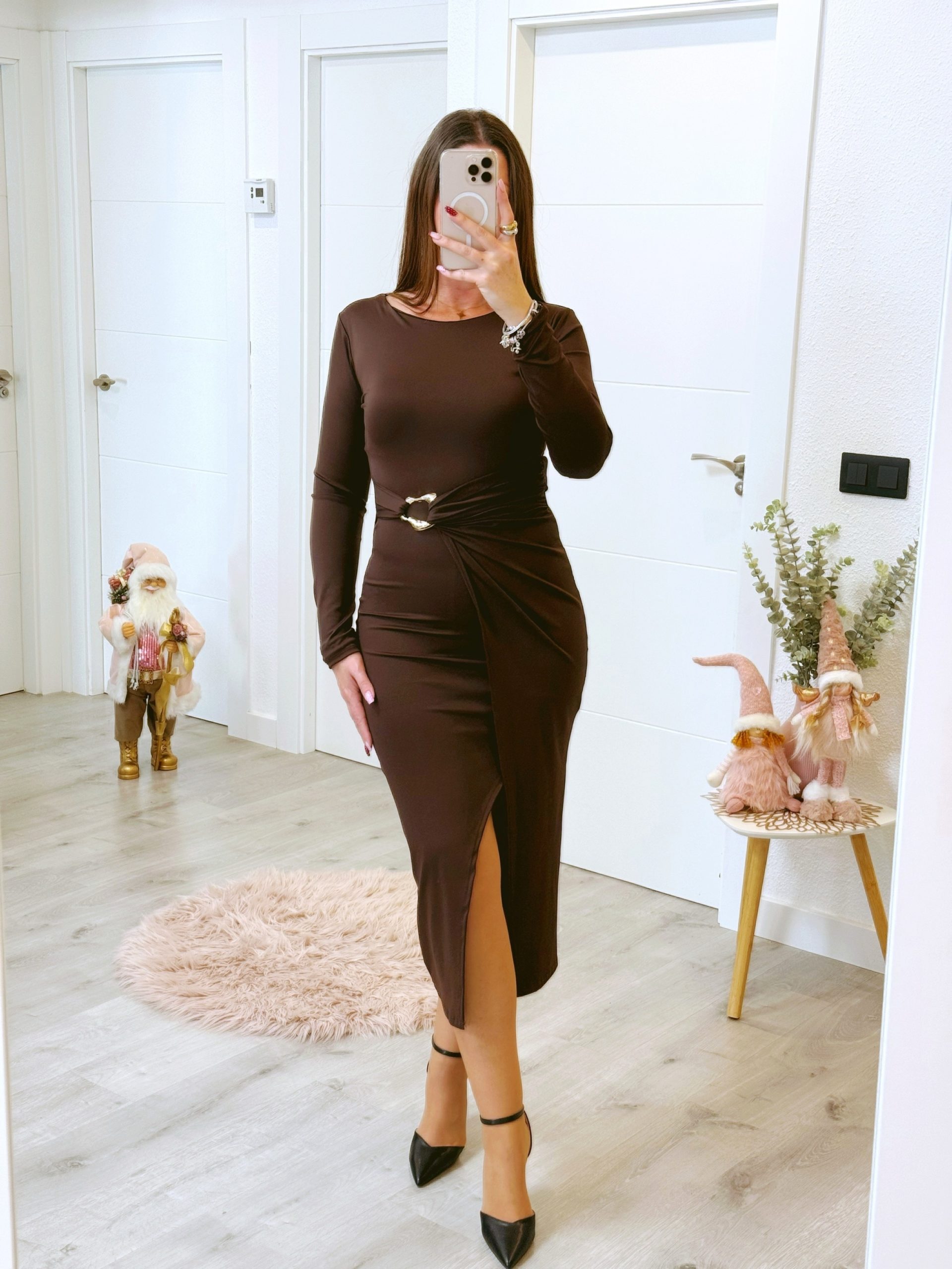 VESTIDO AROA CHOCOLATE