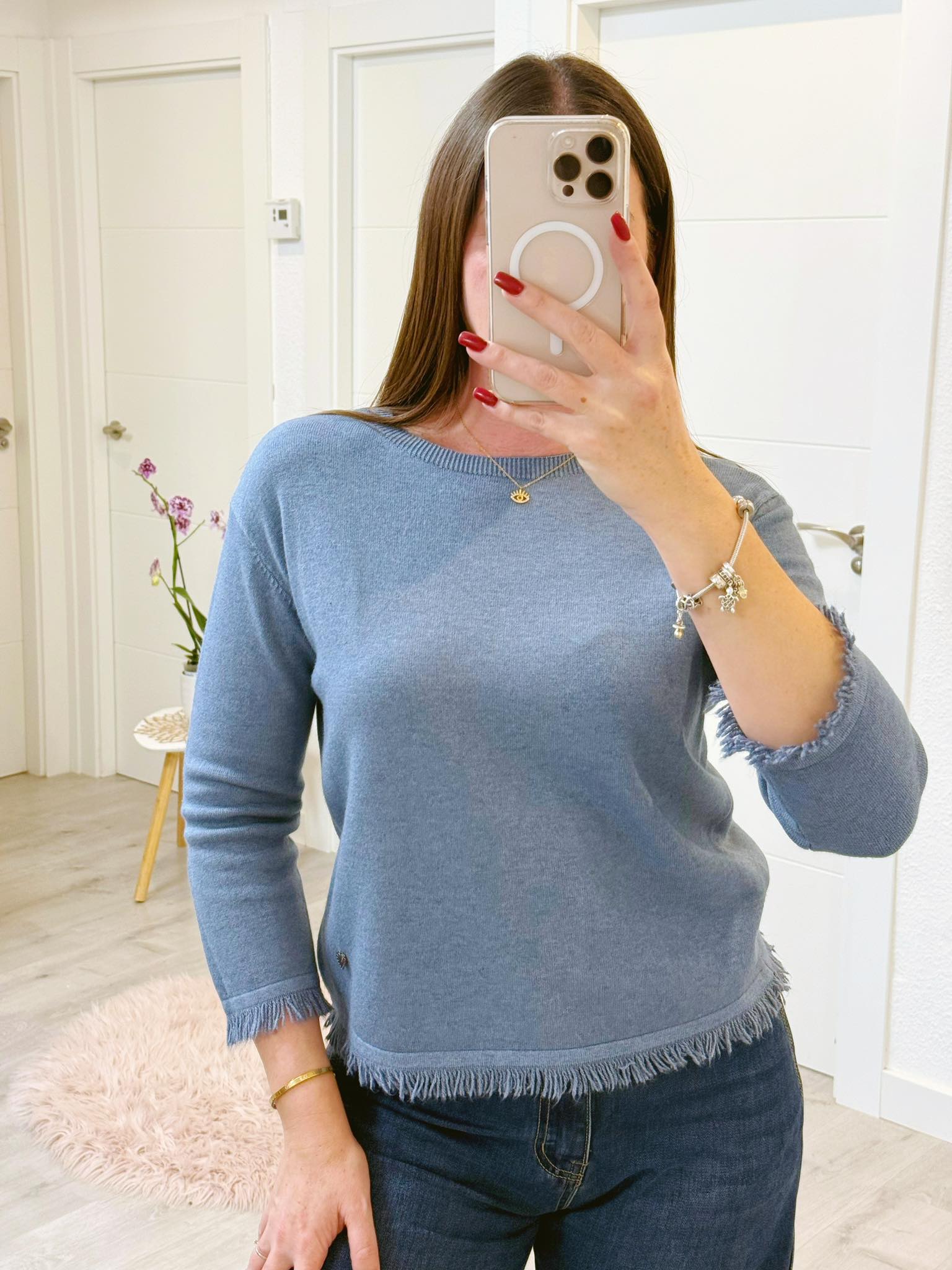 SUÉTER FLEQUITOS AZUL