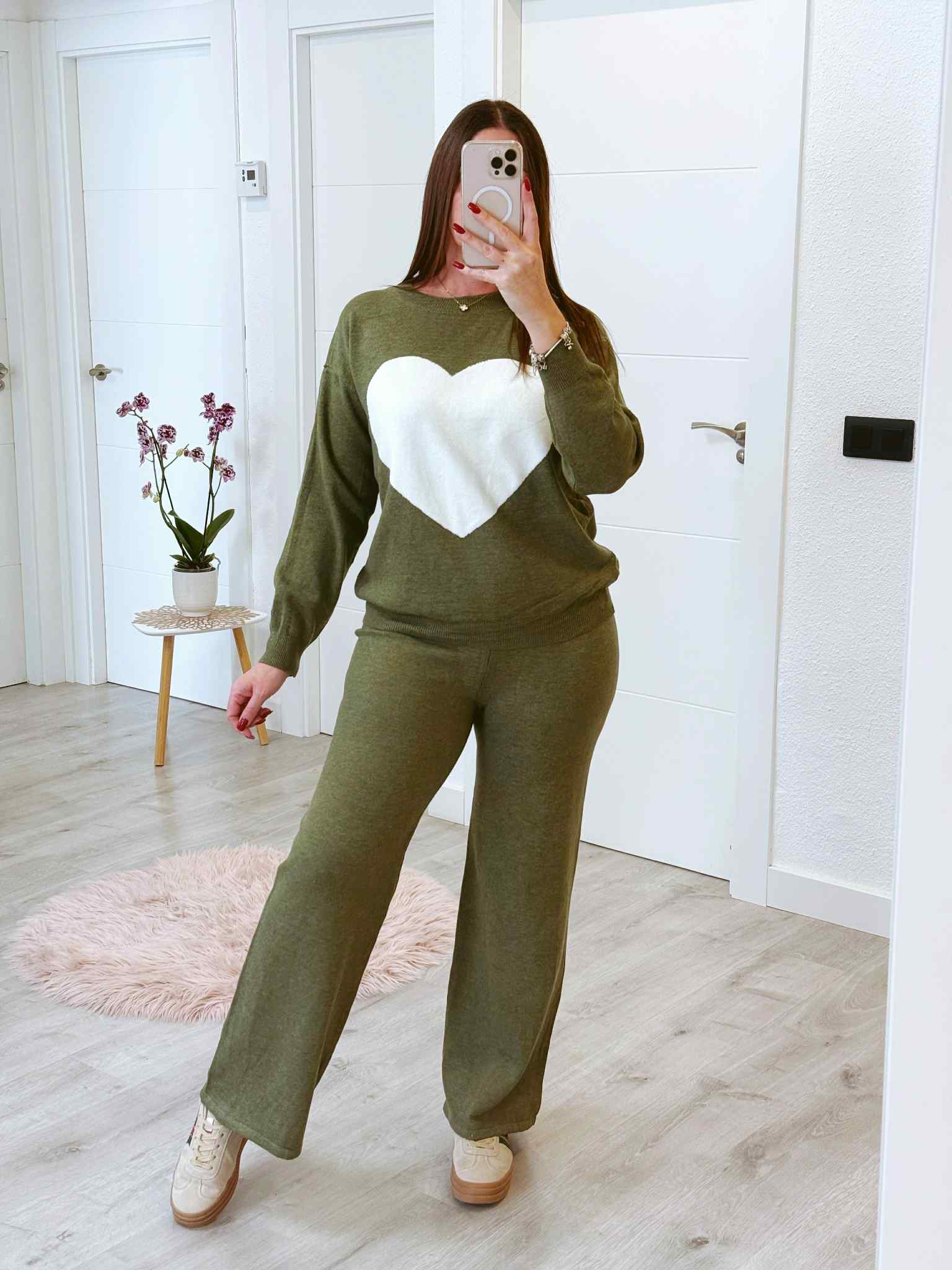 CONJUNTO CORAZON VERDE