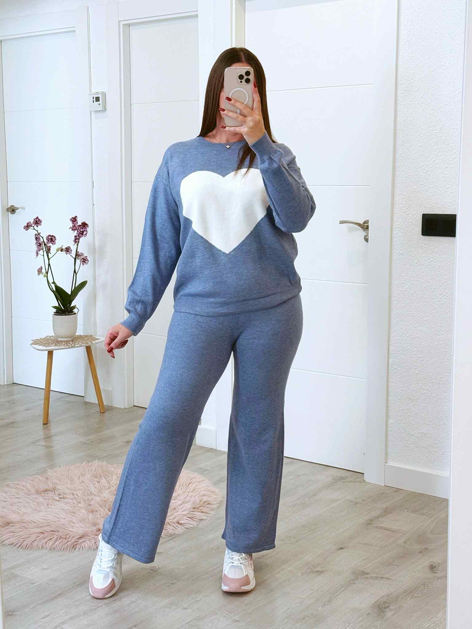 CONJUNTO CORAZON CELESTE