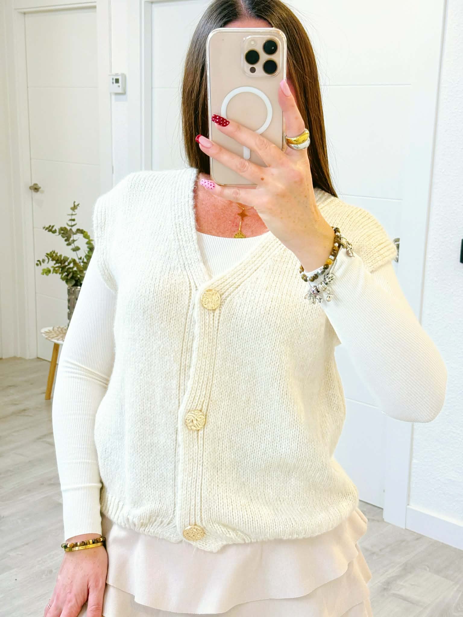 CHALECO ADELA BEIGE