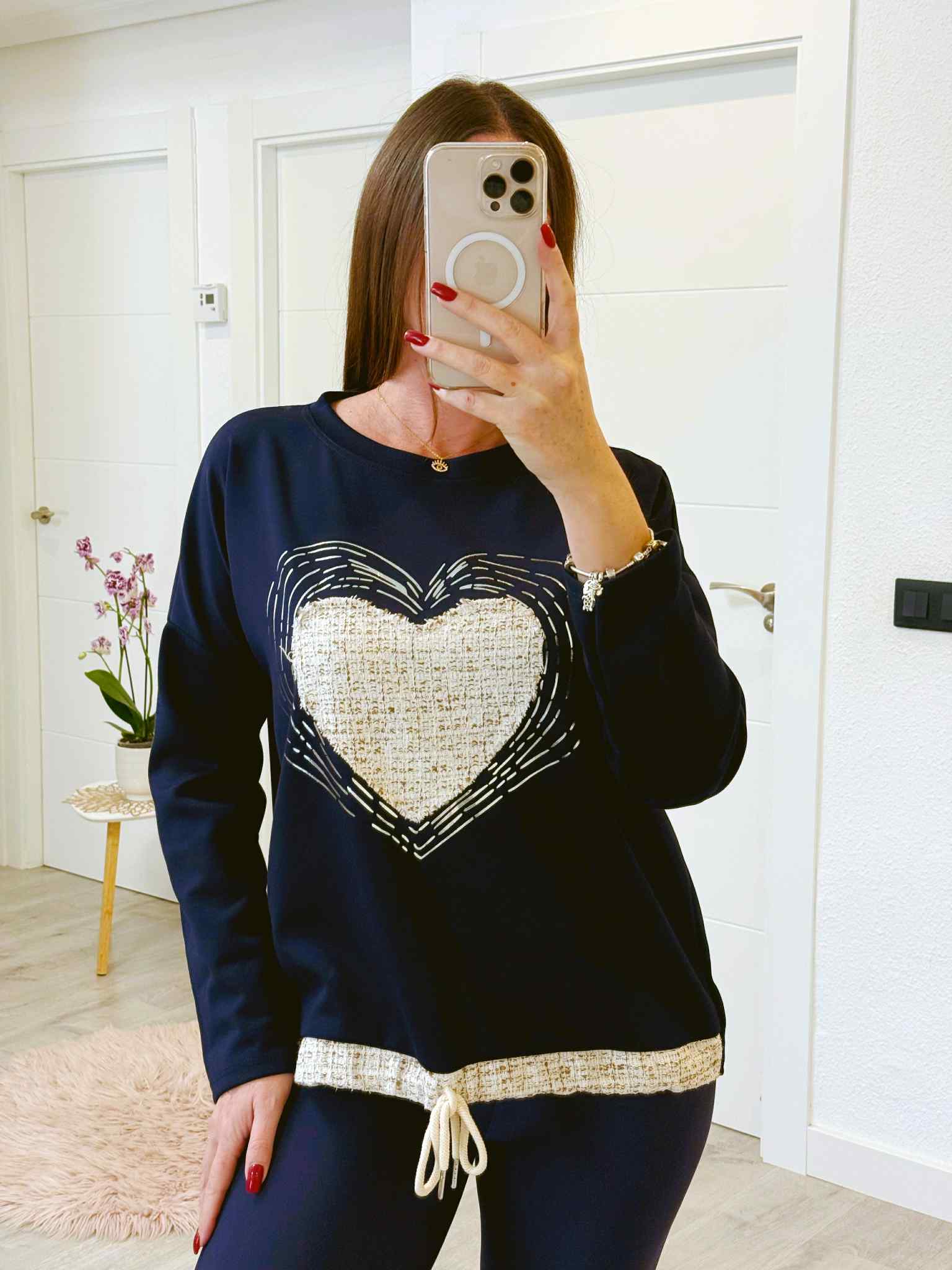 SUDADERA CORAZON AZUL