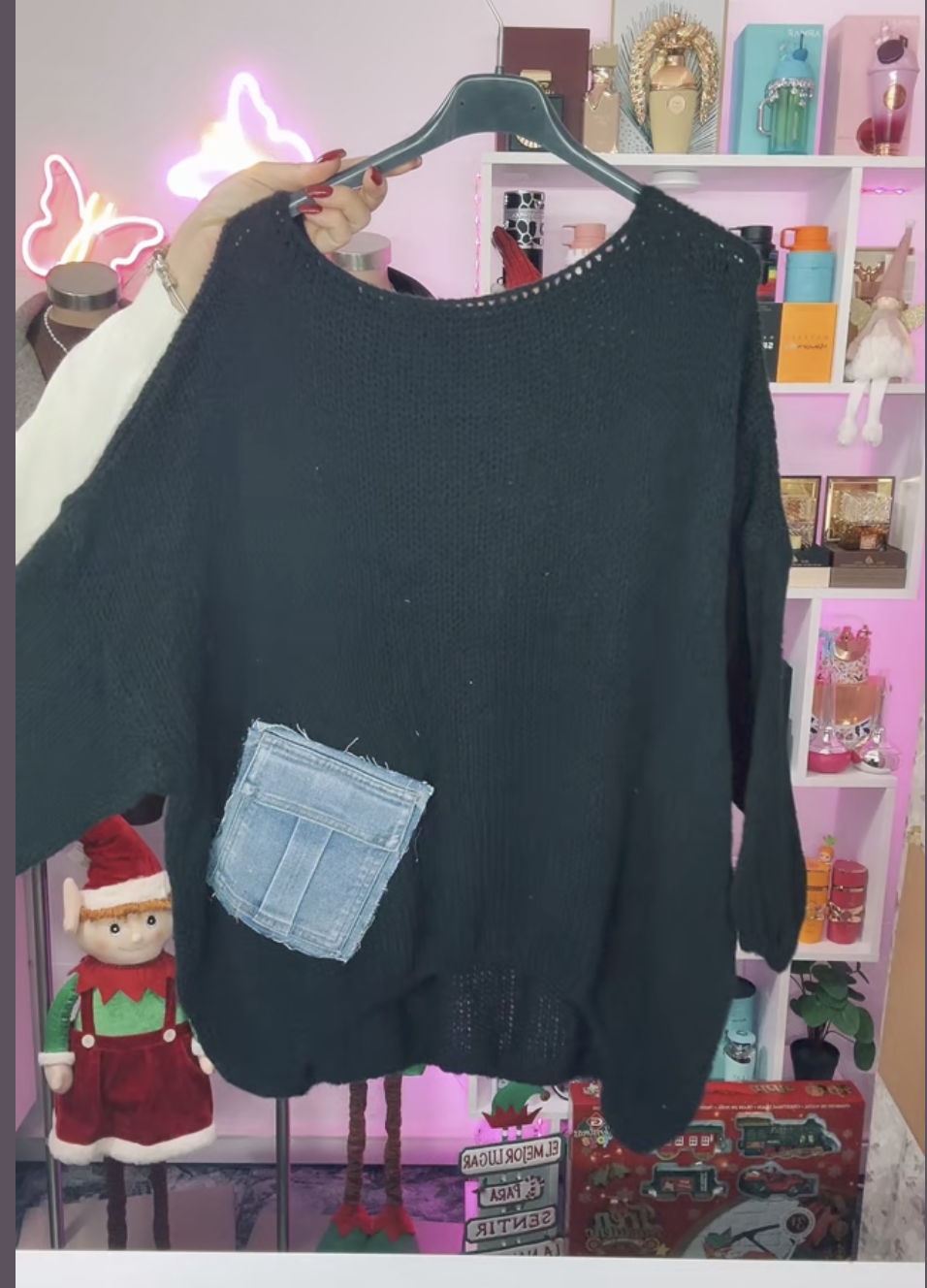 JERSEY OVINO BOLSILLO VAQUERO NEGRO