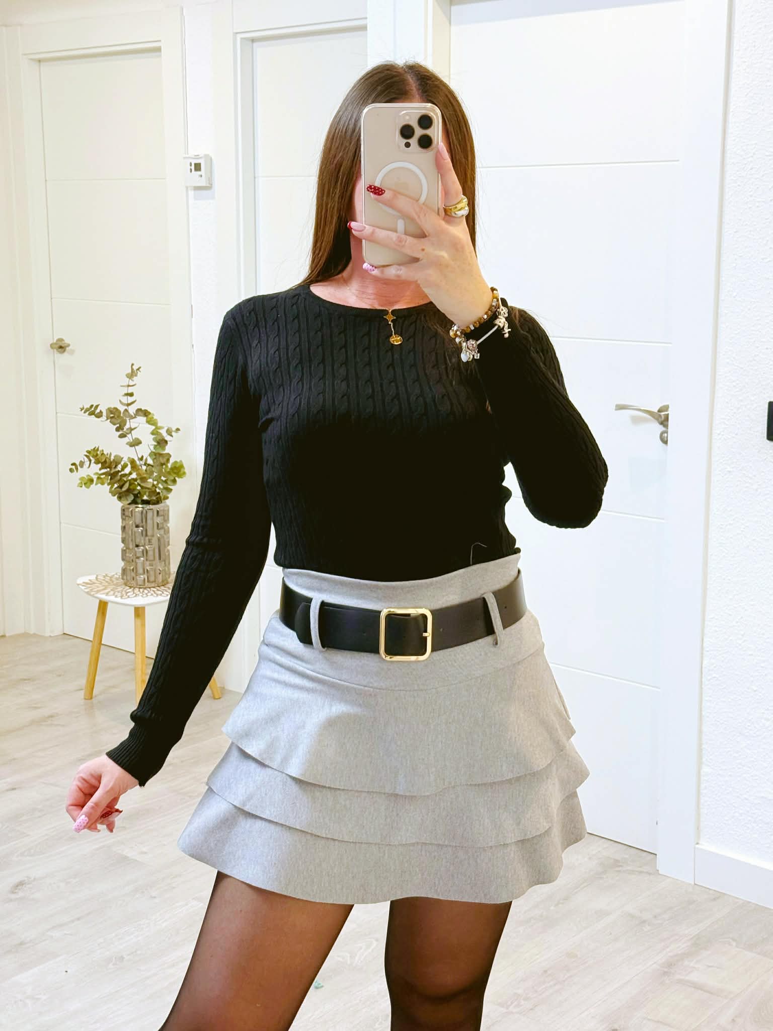 FALDA PANTALÓN VOLATES GRIS