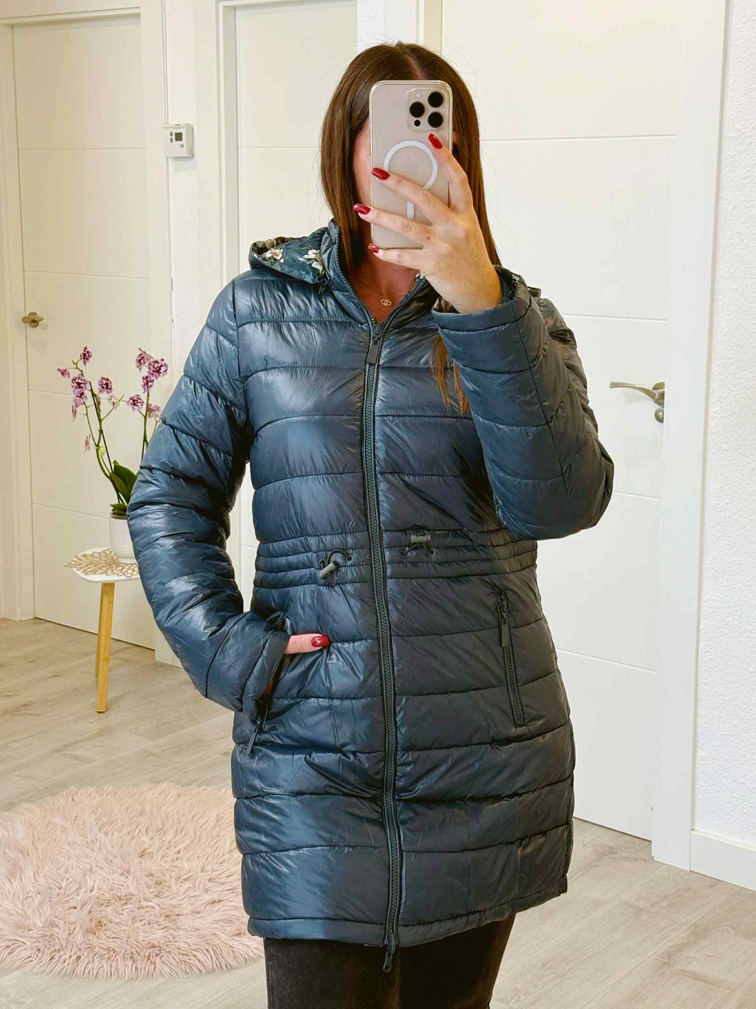 CHAQUETA REVERSIBLE AZUL PETRÓLEO