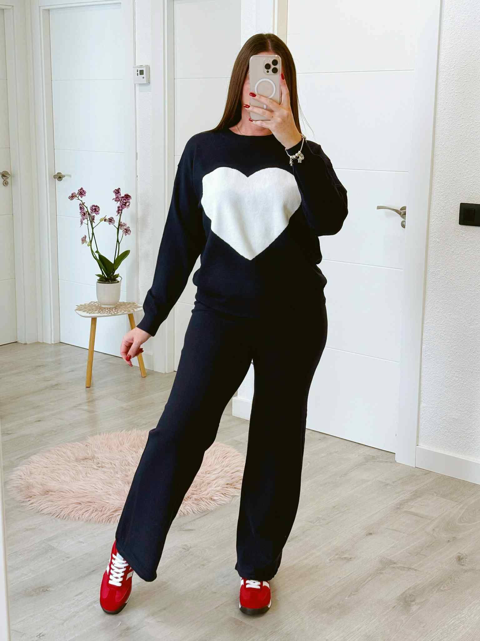 CONJUNTO CORAZON AZUL MARINO