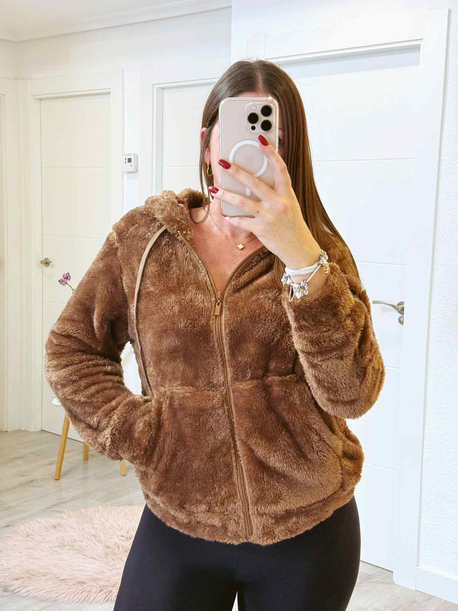 CHAQUETA PELUCHE MARRÓN