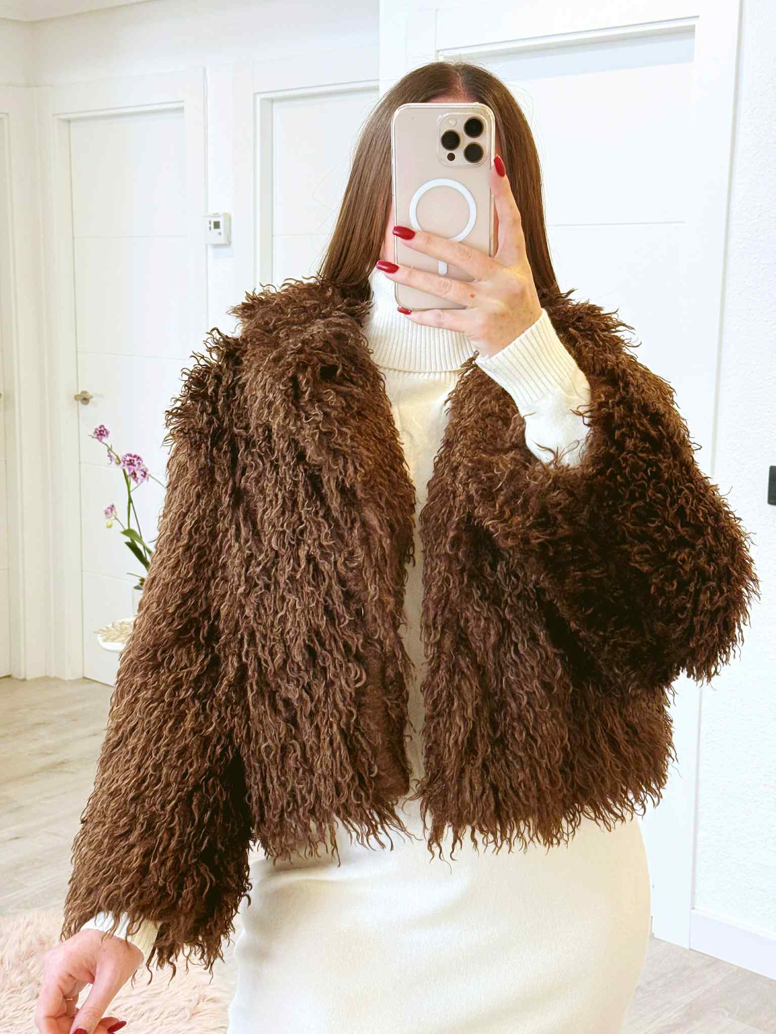 CHAQUETA PELUCHE MARRÓN