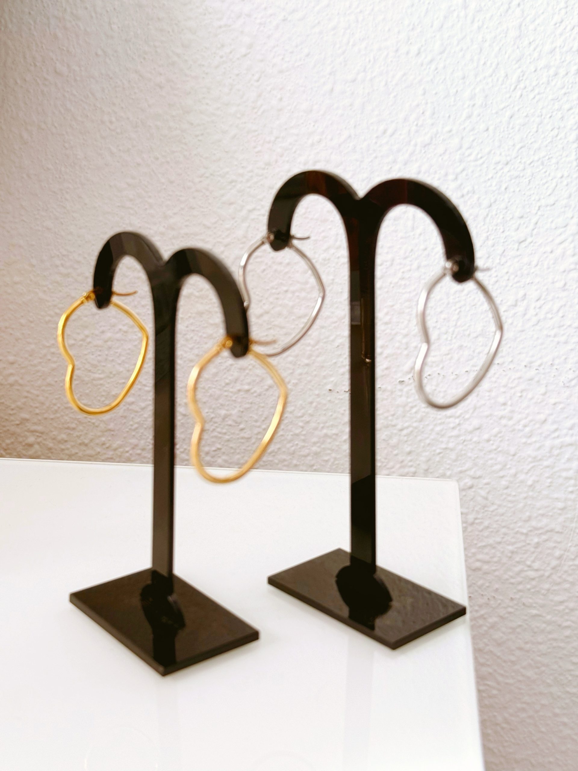 PENDIENTES ARO CORAZÓN - ACERO