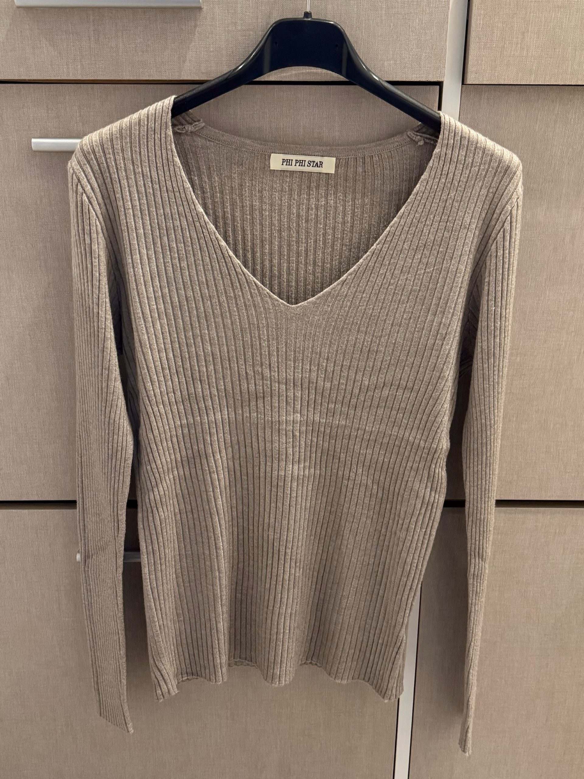 JERSEY PUNTO CANALÉ TAUPE