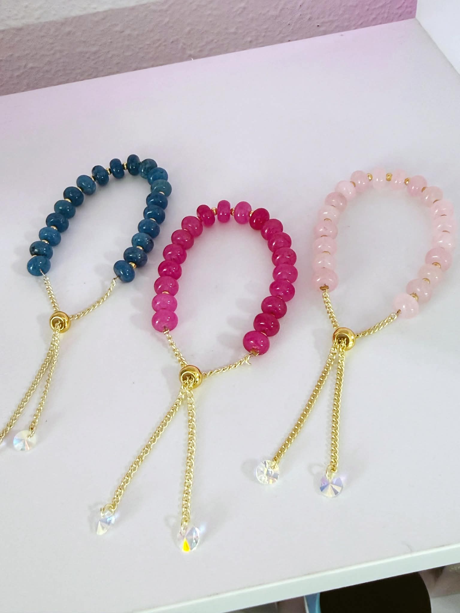 PULSERA PIEDRA DE COLOR - ACERO