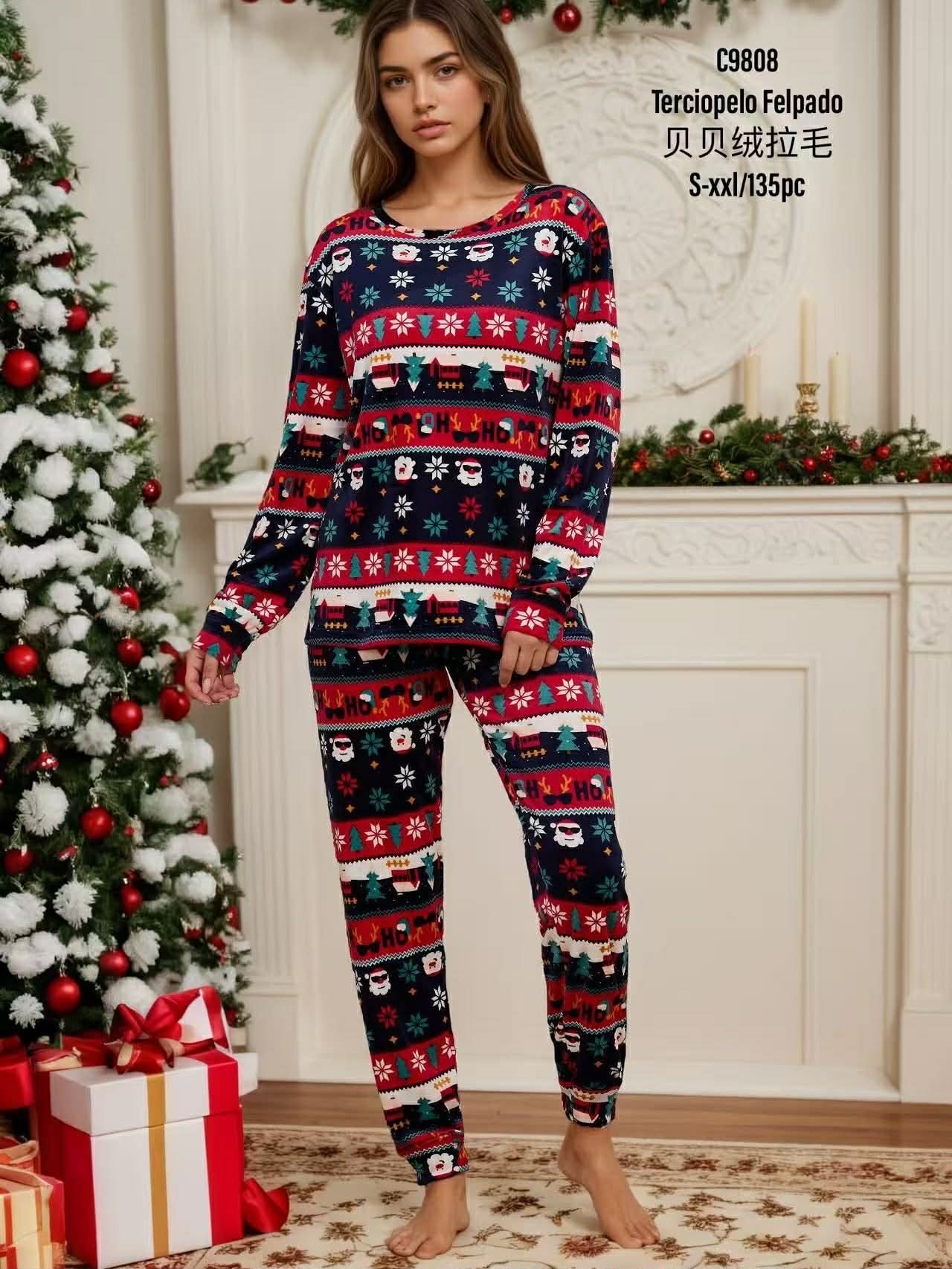 PIJAMA NAVIDEÑO TERCIOPELO