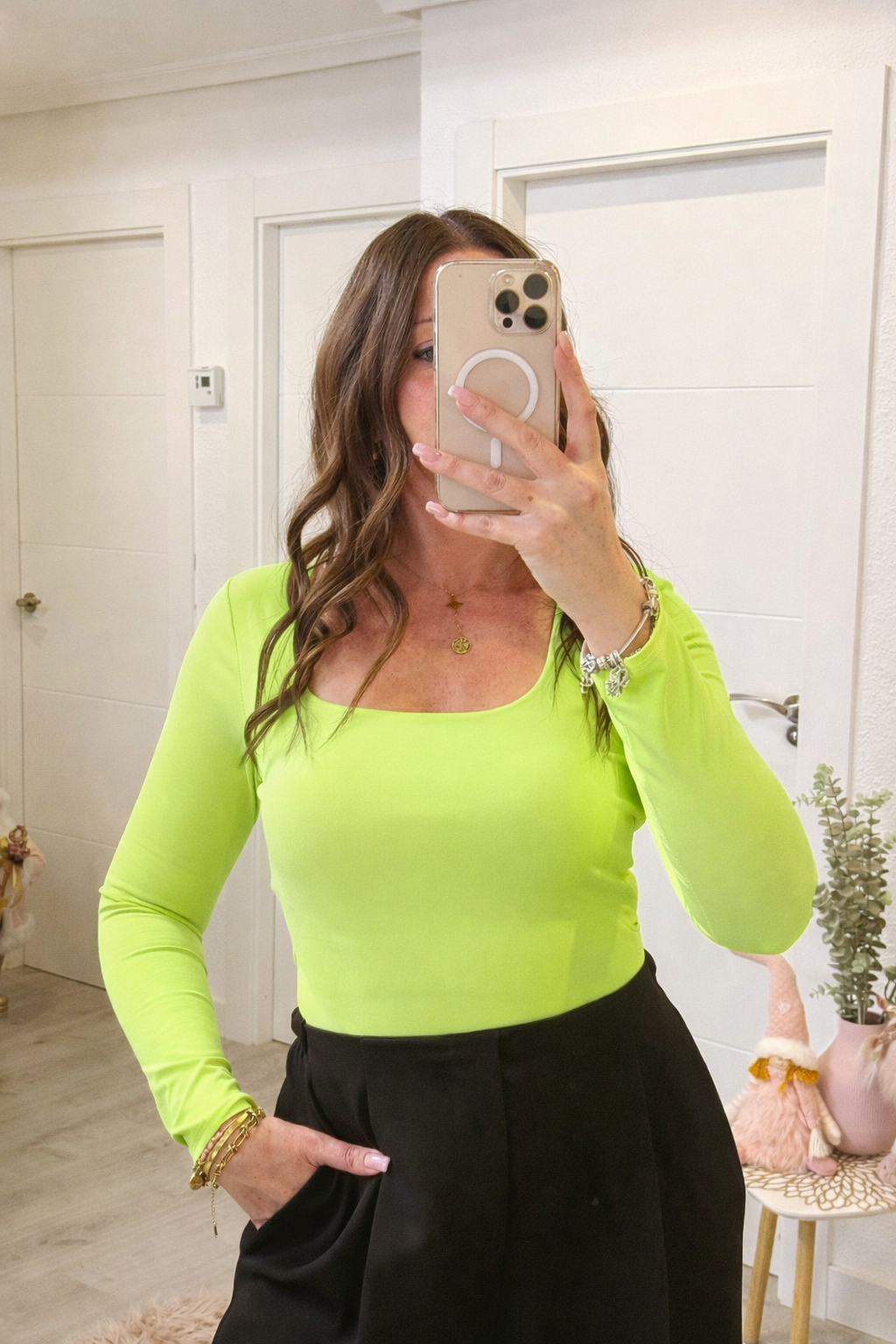 CAMISETA DE LICRA VERDE LIMA