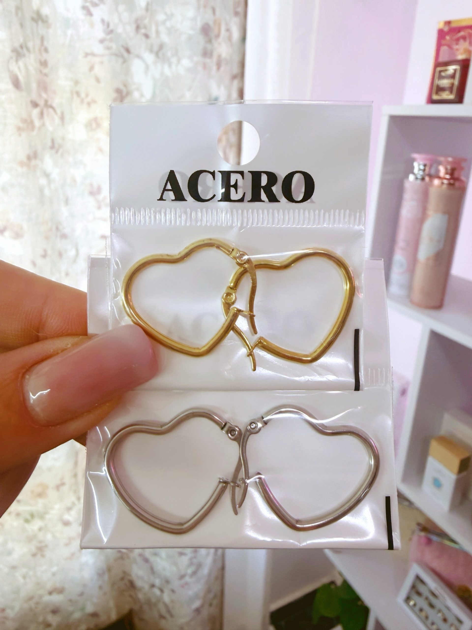 PENDIENTES ARO CORAZÓN ACERO