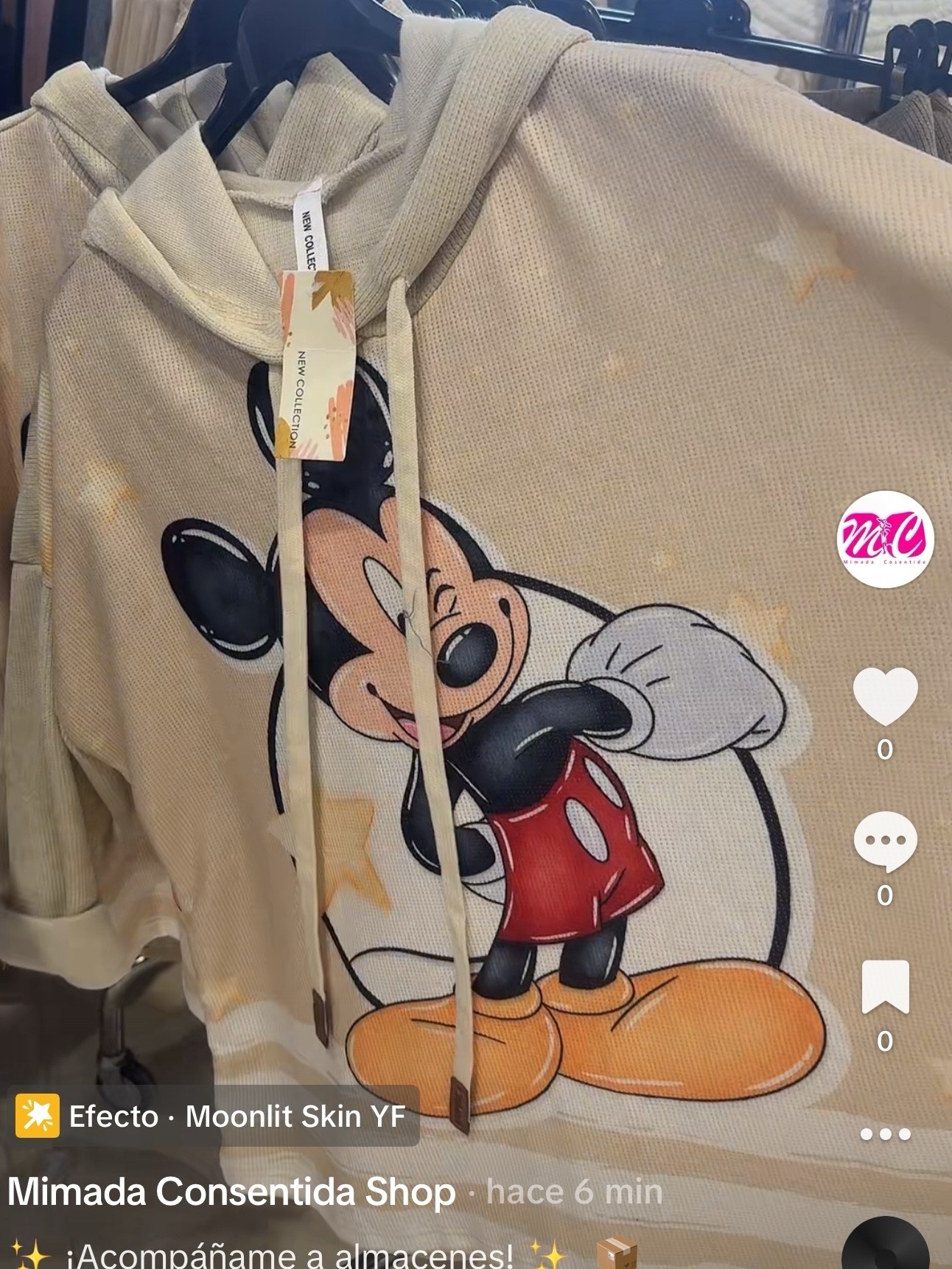 SUDADERA MICROPANA MICKEY BEIGE
