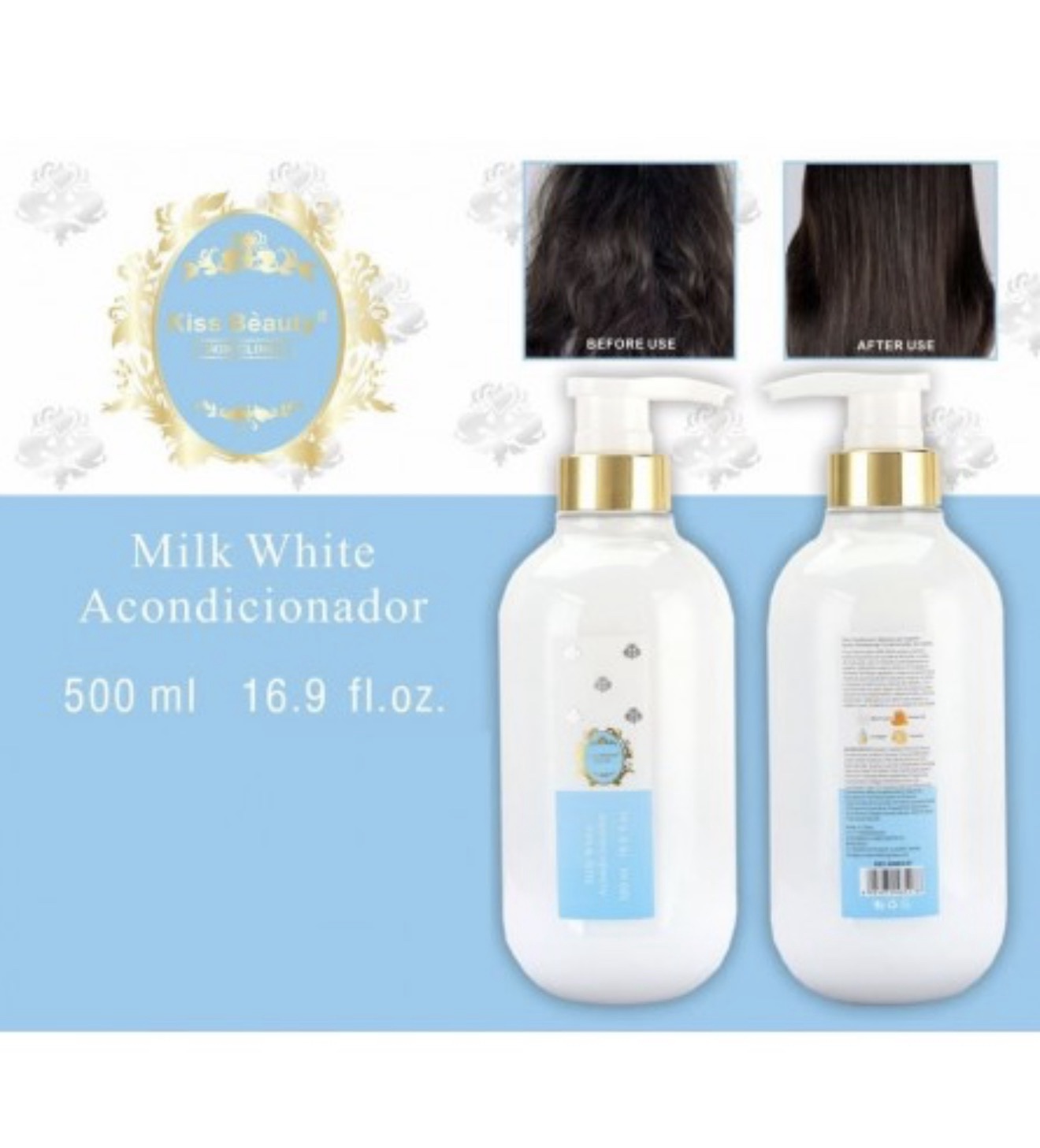 ACONDICIONADOR MILK WHITE 500ML - KISS BEUTY