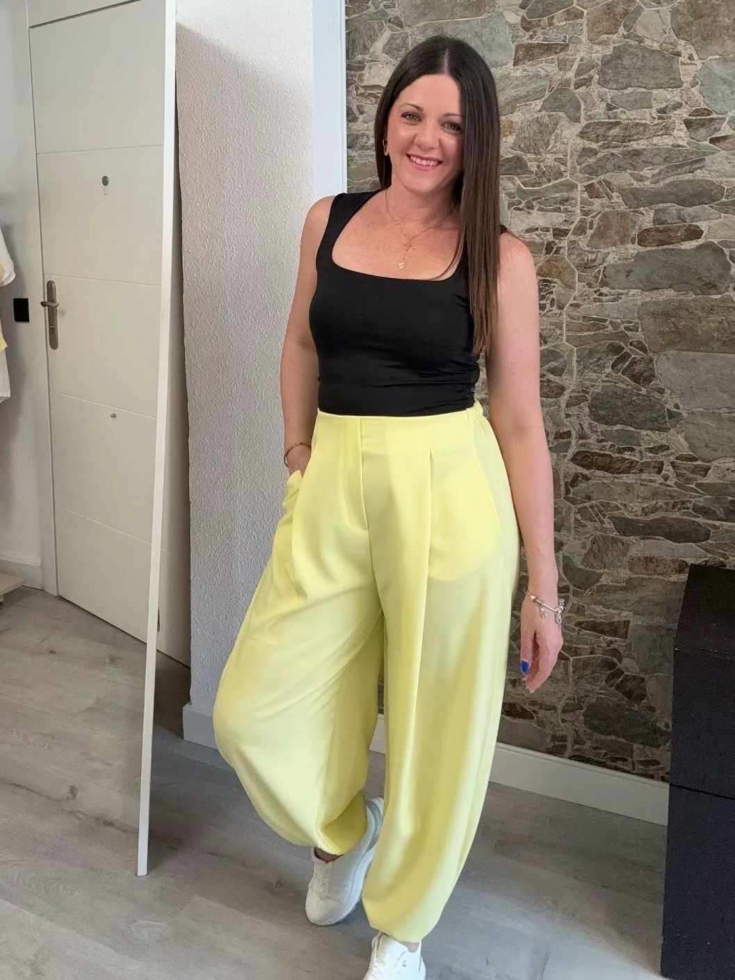 PANTALÓN GLOBO AMARILLO