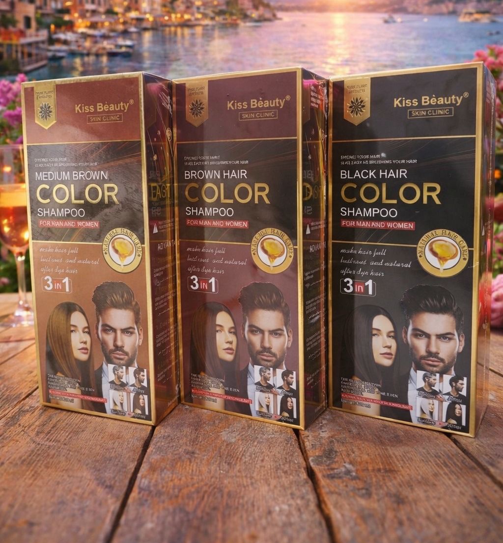 CHAMPÚ TINTE CUBRE CANAS - KISS BEAUTY