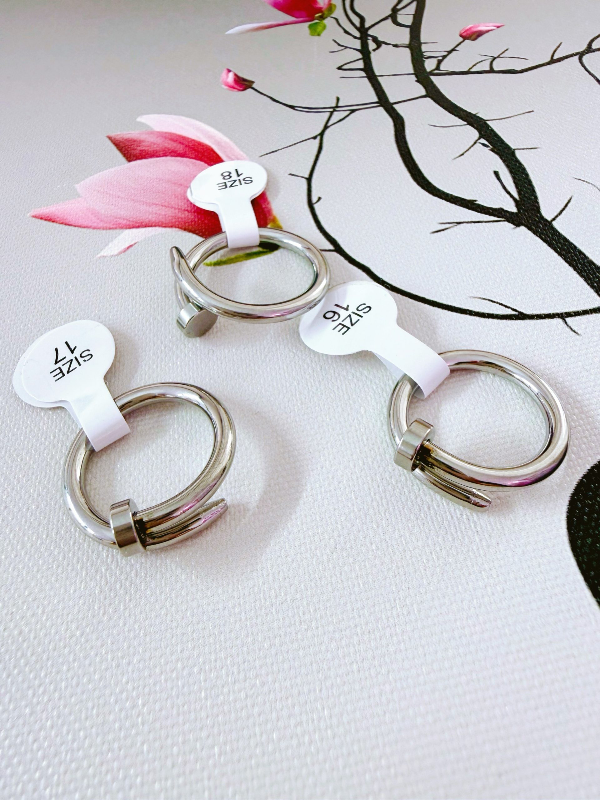 ANILLO TORNILLO PLATA  - ACERO