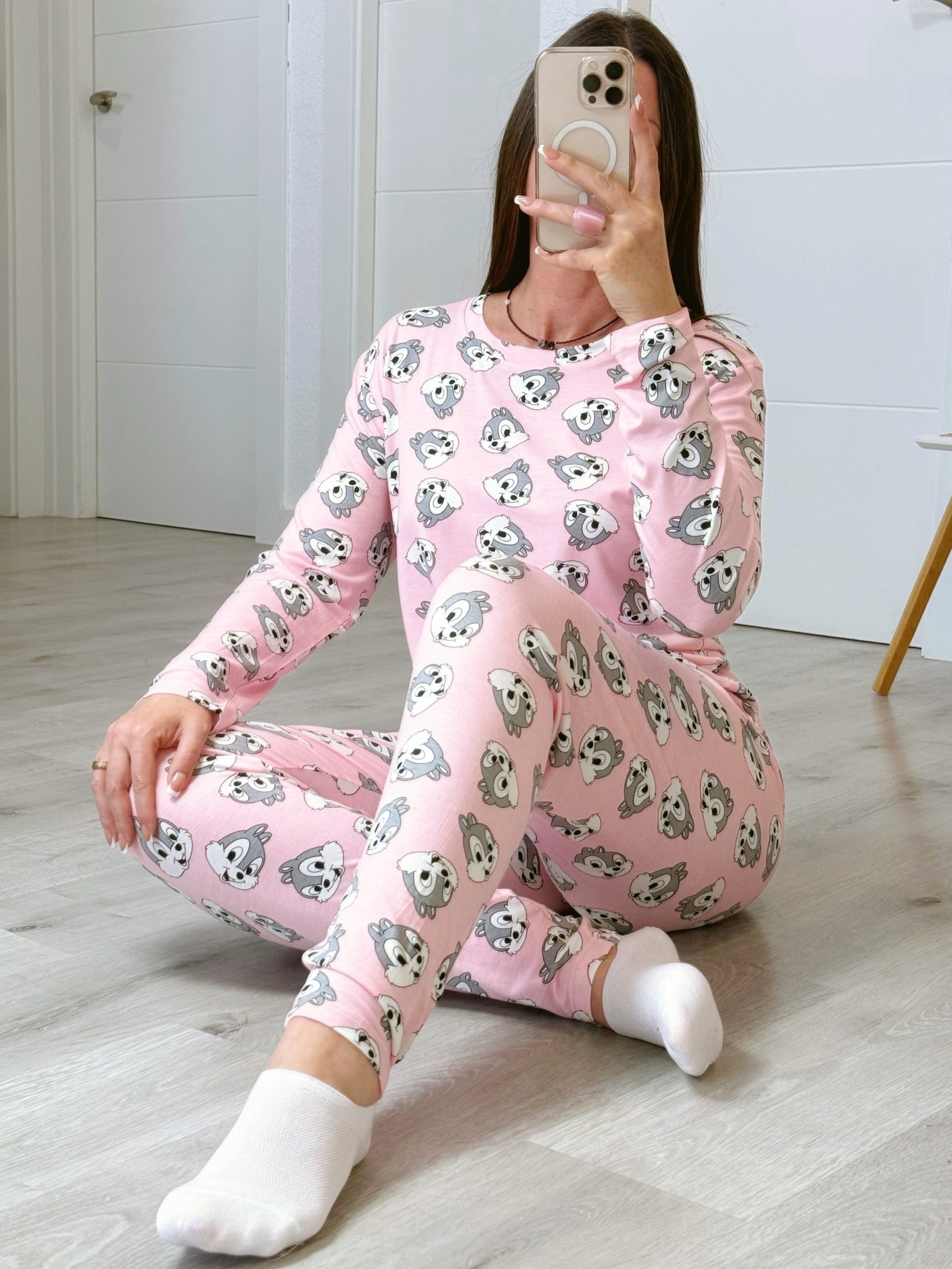 PIJAMA ENTRETIEMPO ARDILLITA ROSA