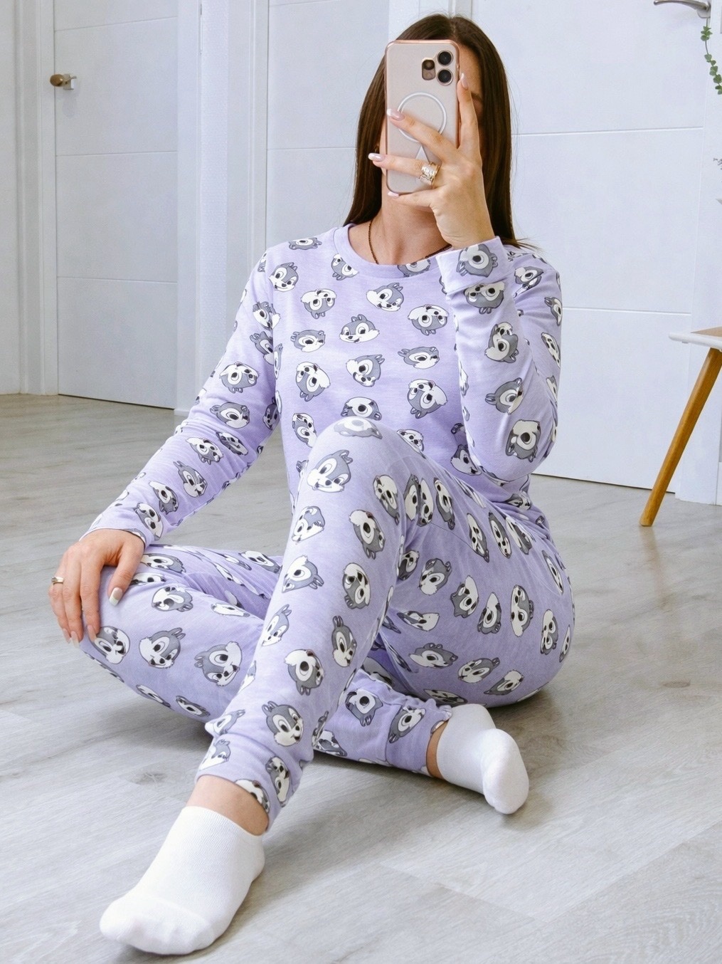 PIJAMA ENTRETIEMPO ARDILLITA MORADO