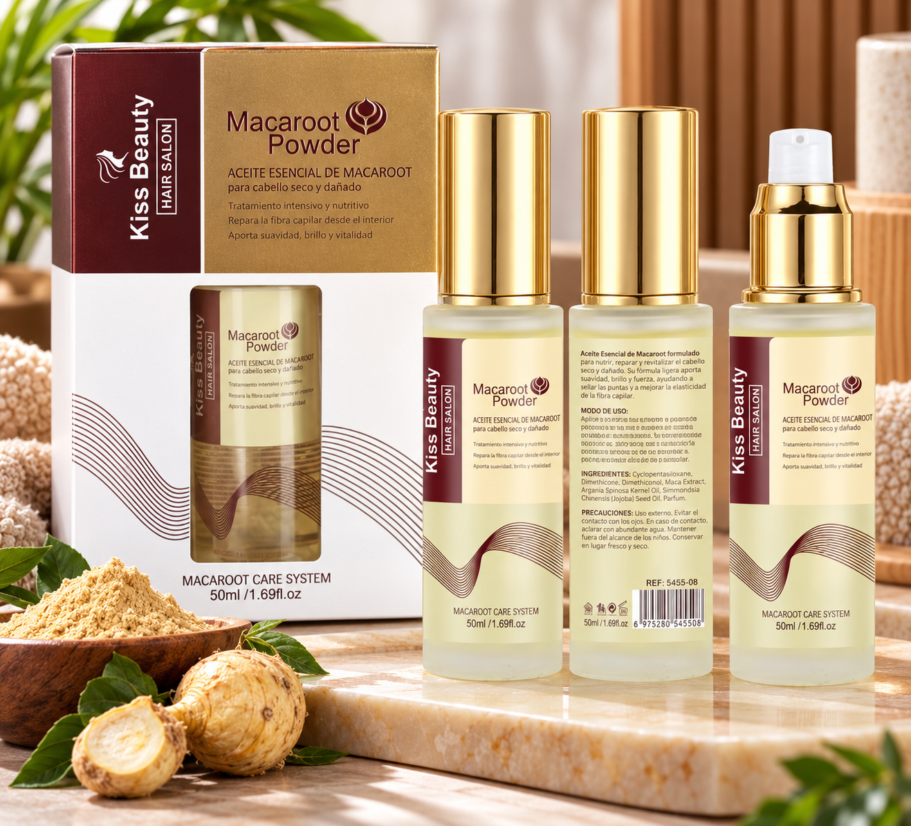 ACEITE MACAROOT POWDER - KISS BEAUTY