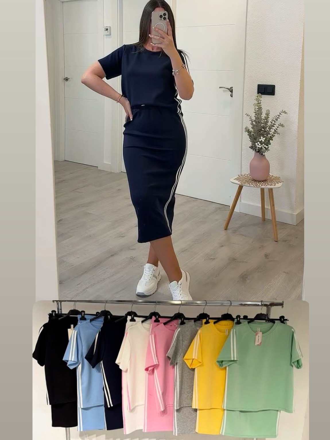 CONJUNTO DE FALDA CELESTE