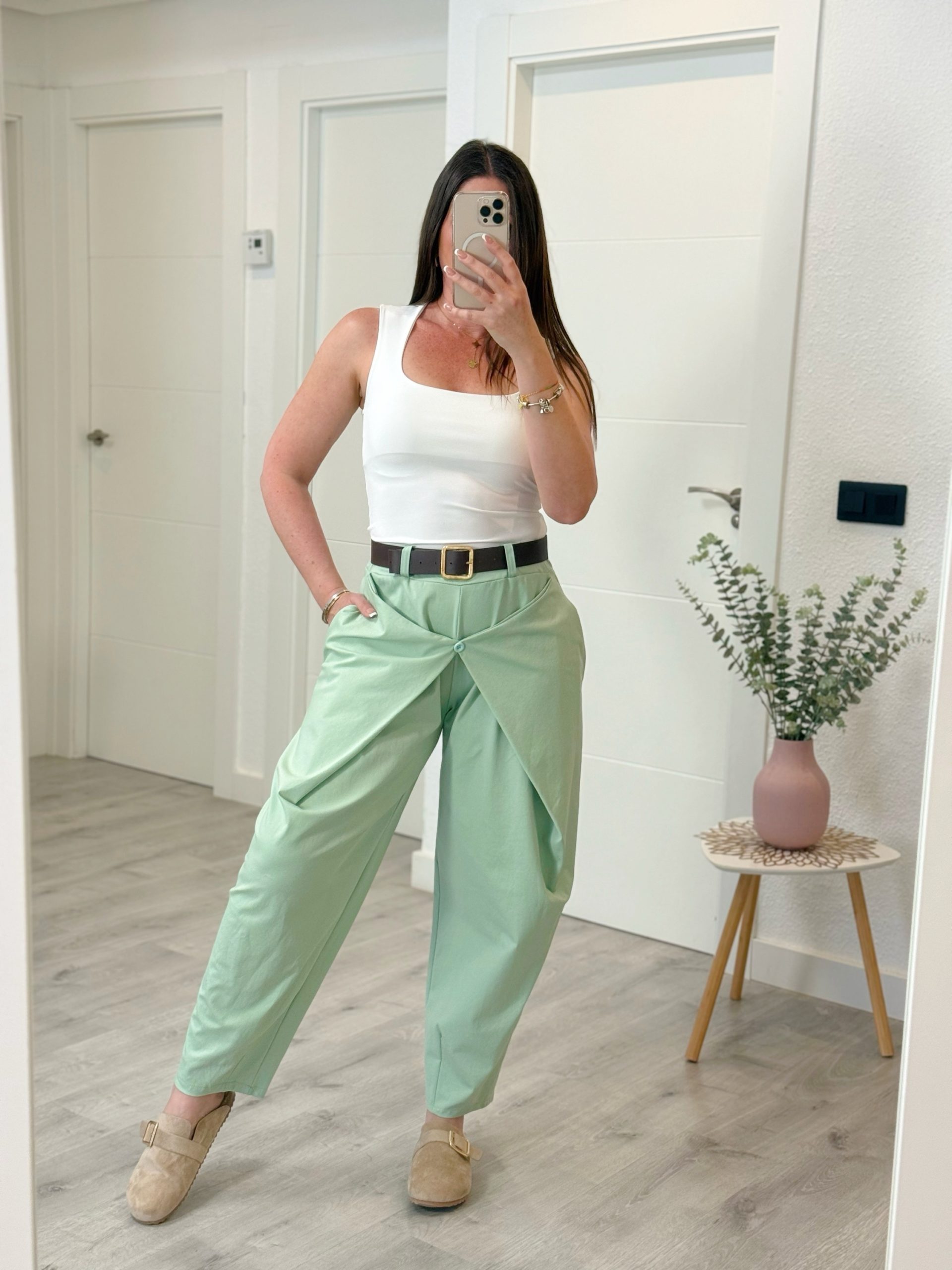 PANTALÓN DOBLE SOLAPA VERDE