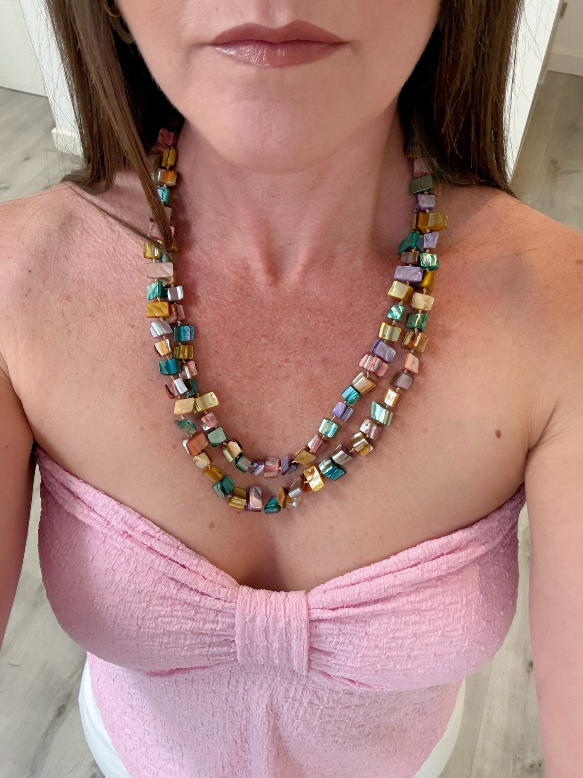 COLLAR PIEDRAS LARGO MULTICOLOR