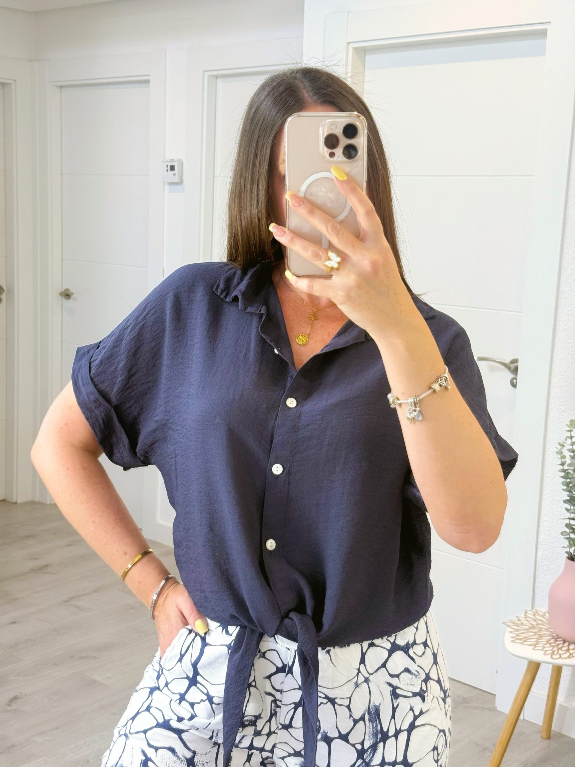 CAMISA NUDO AZUL MARINO