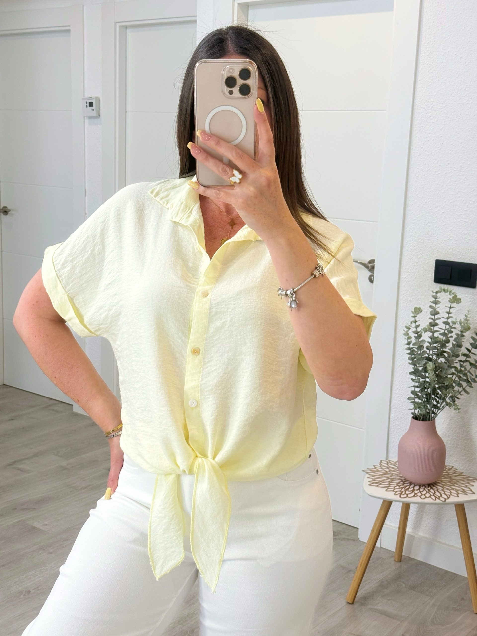 CAMISA NUDO AMARILLA