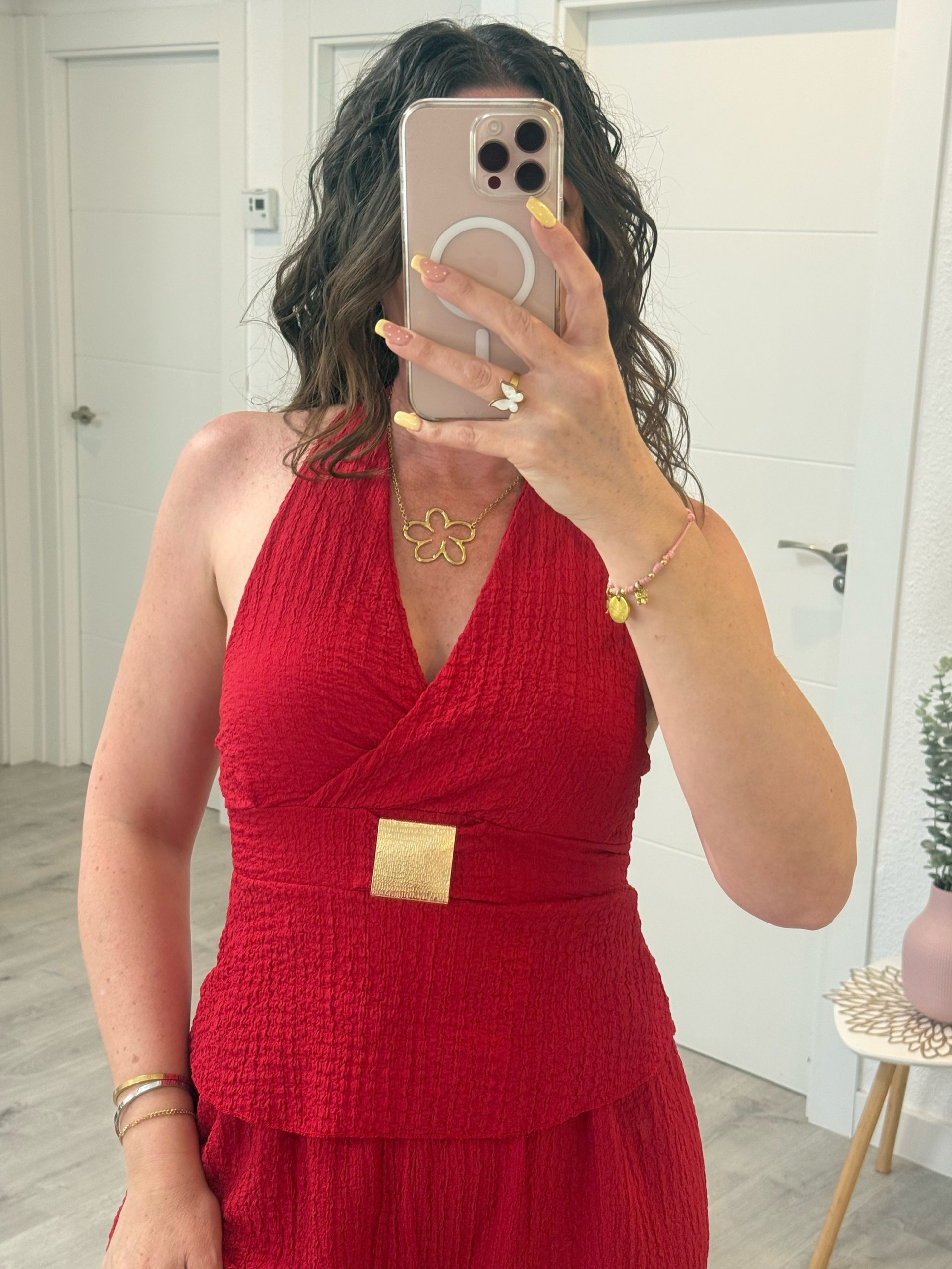 TOP BAMBULA AL CUELLO ROJO