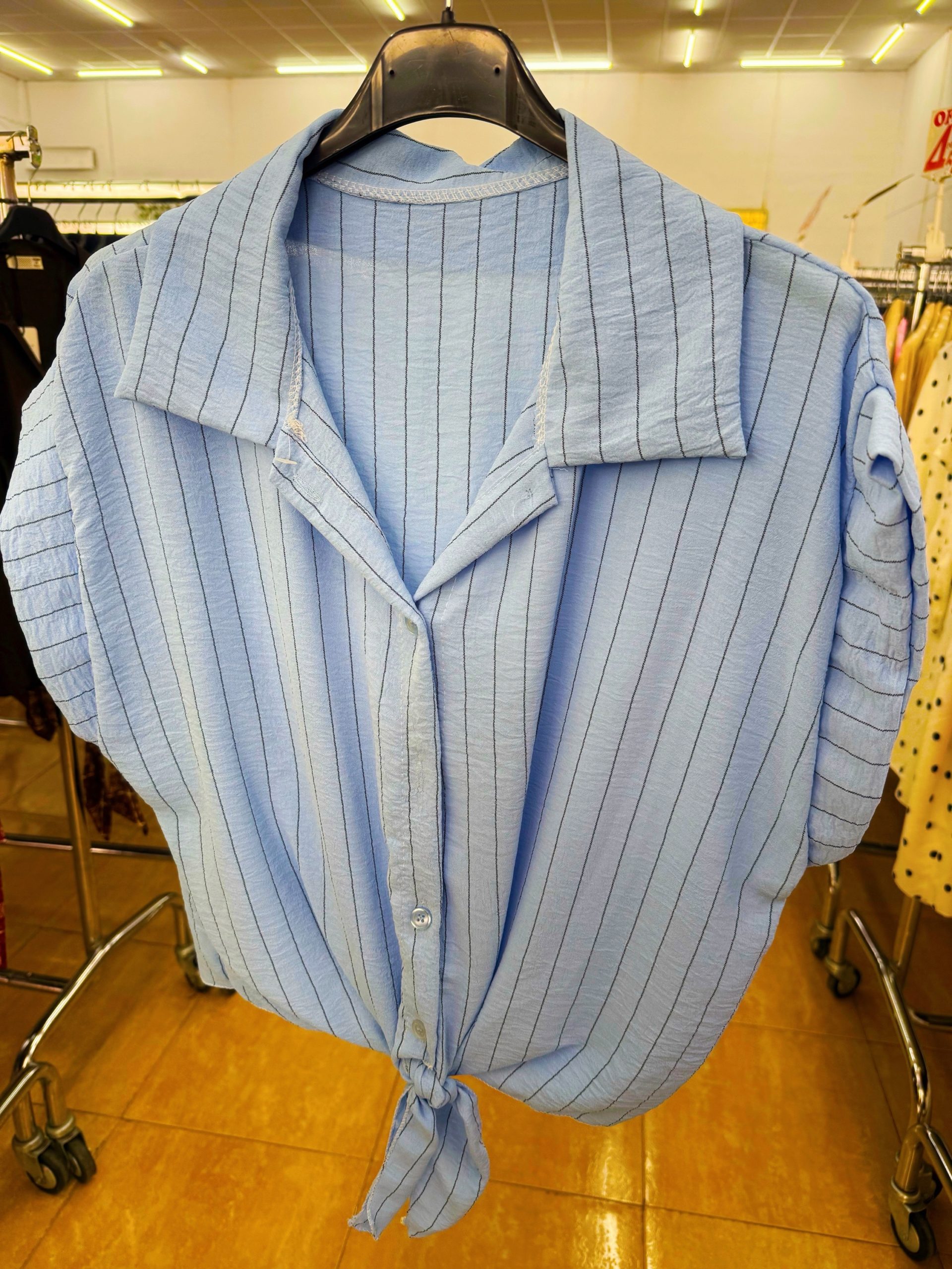 CAMISA NUDO CELESTE