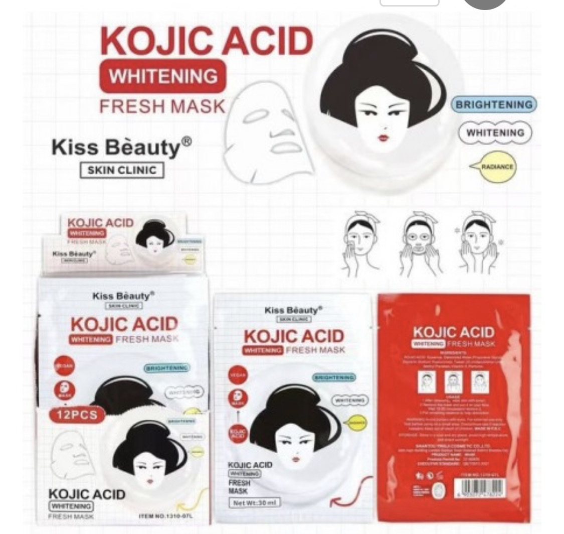 MASCARILLA FACIAL KOJIC ACID - KISS BEAUTY
