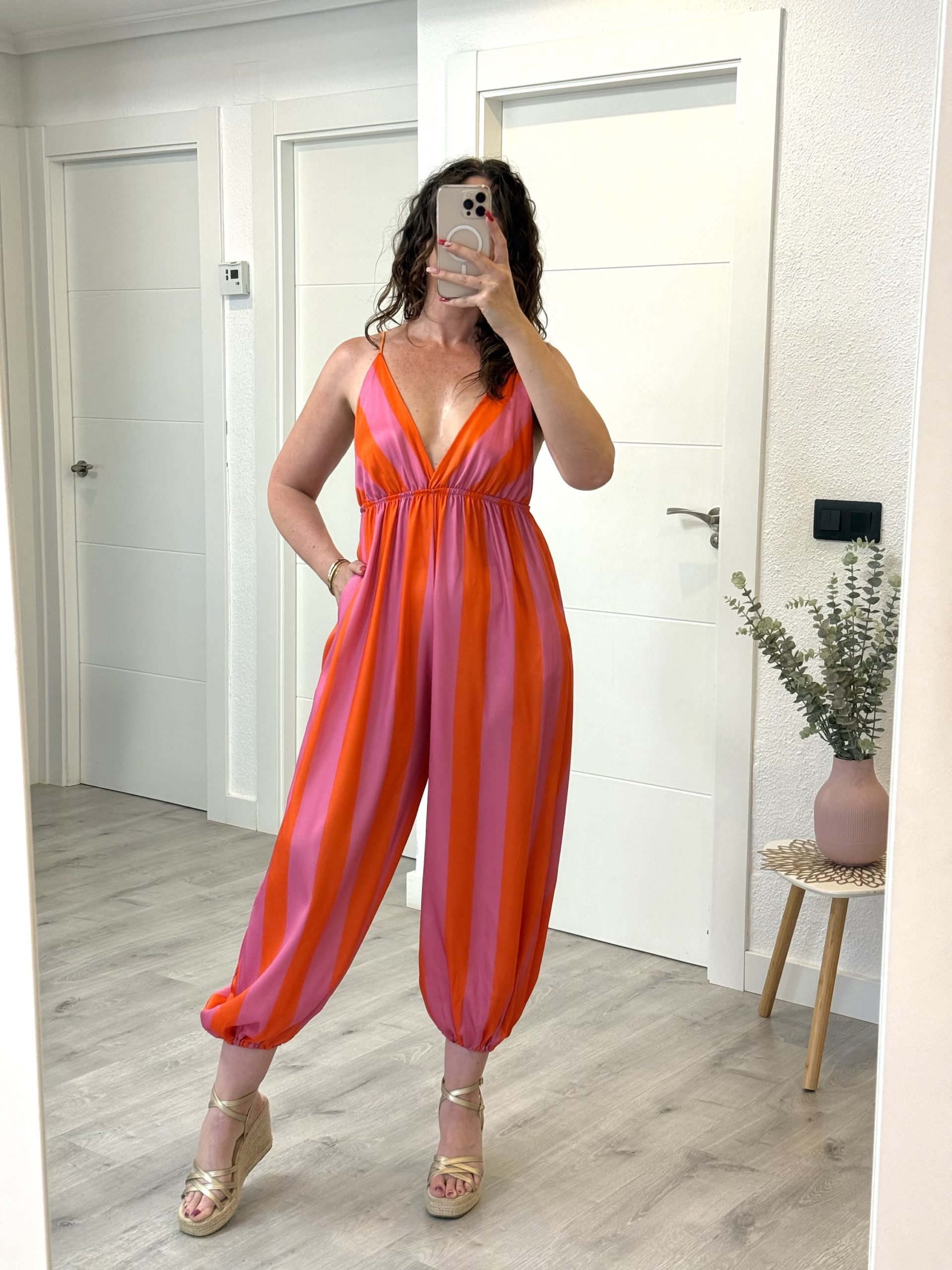 MONO TIRANTES ROSA Y NARANJA