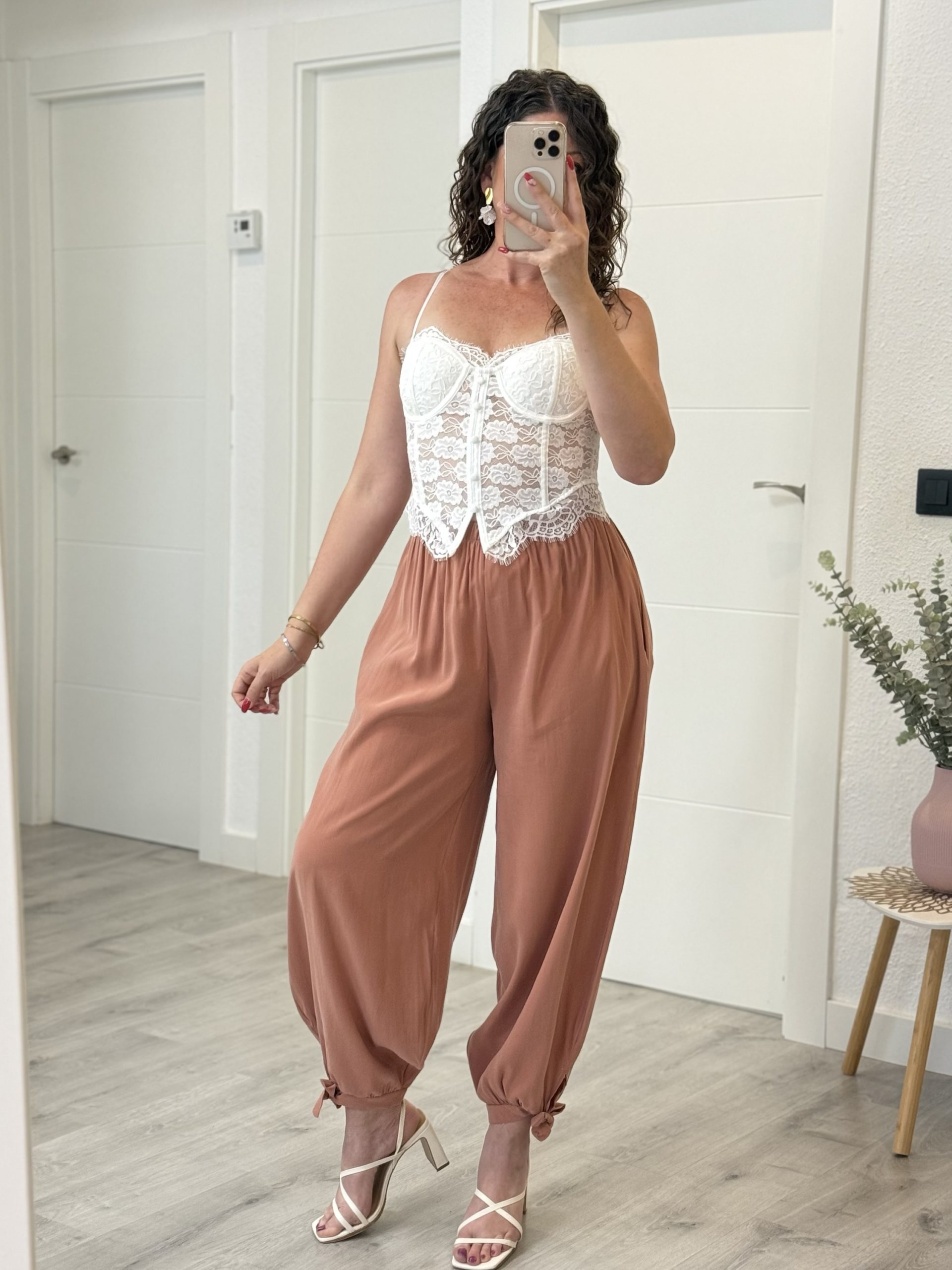 PANTALÓN LAZADA TEJA