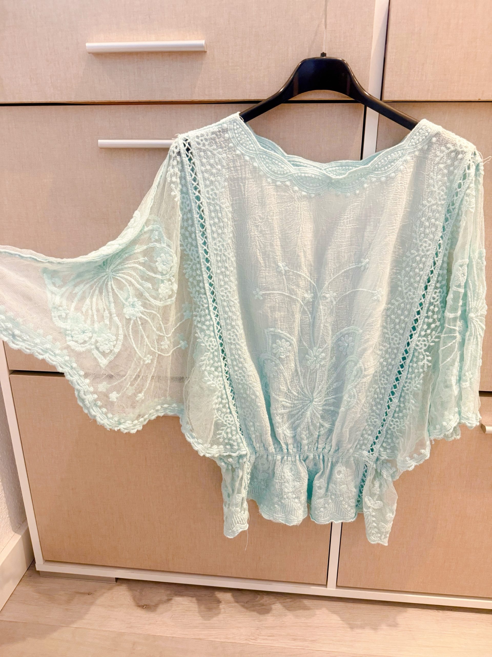 BLUSA MARIPOSA TURQUESA
