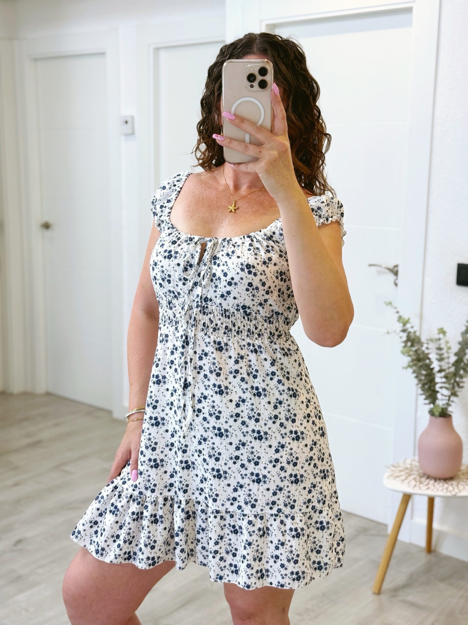VESTIDO FLORECITAS AZUL
