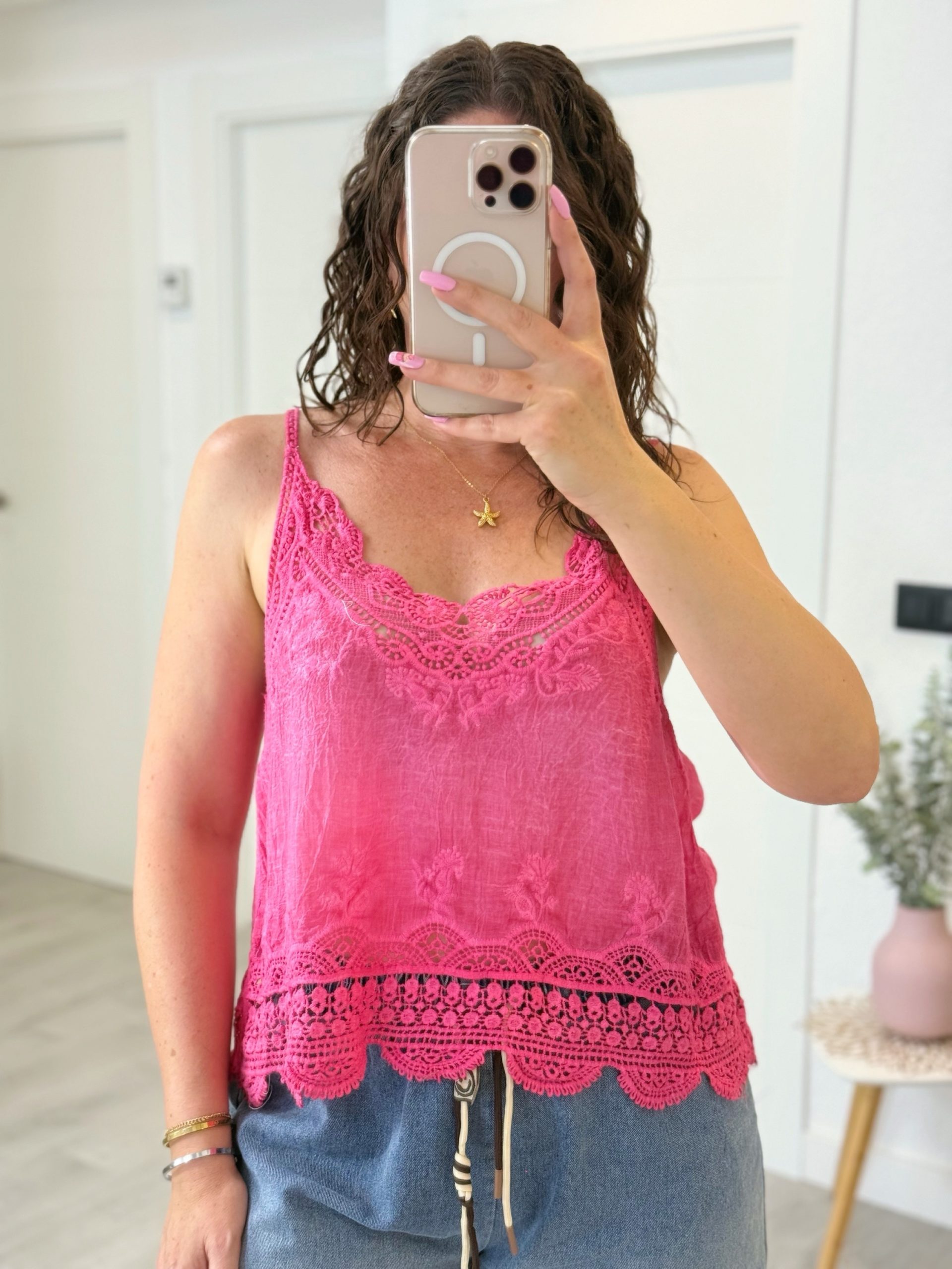 BLUSA MACARENA FUCSIA