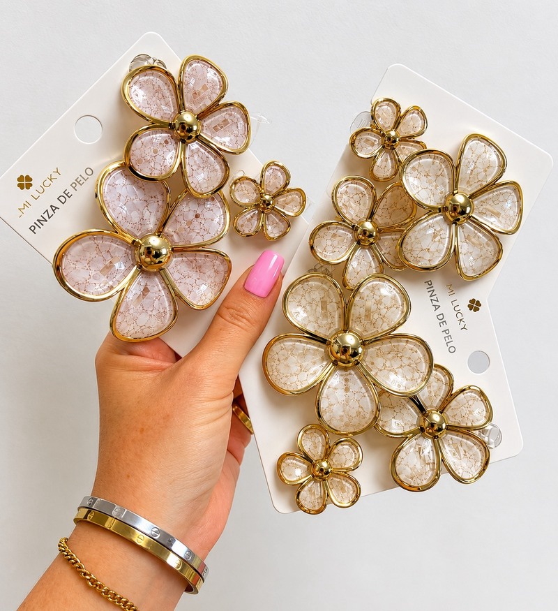 PACK 3 PINZAS FLOR