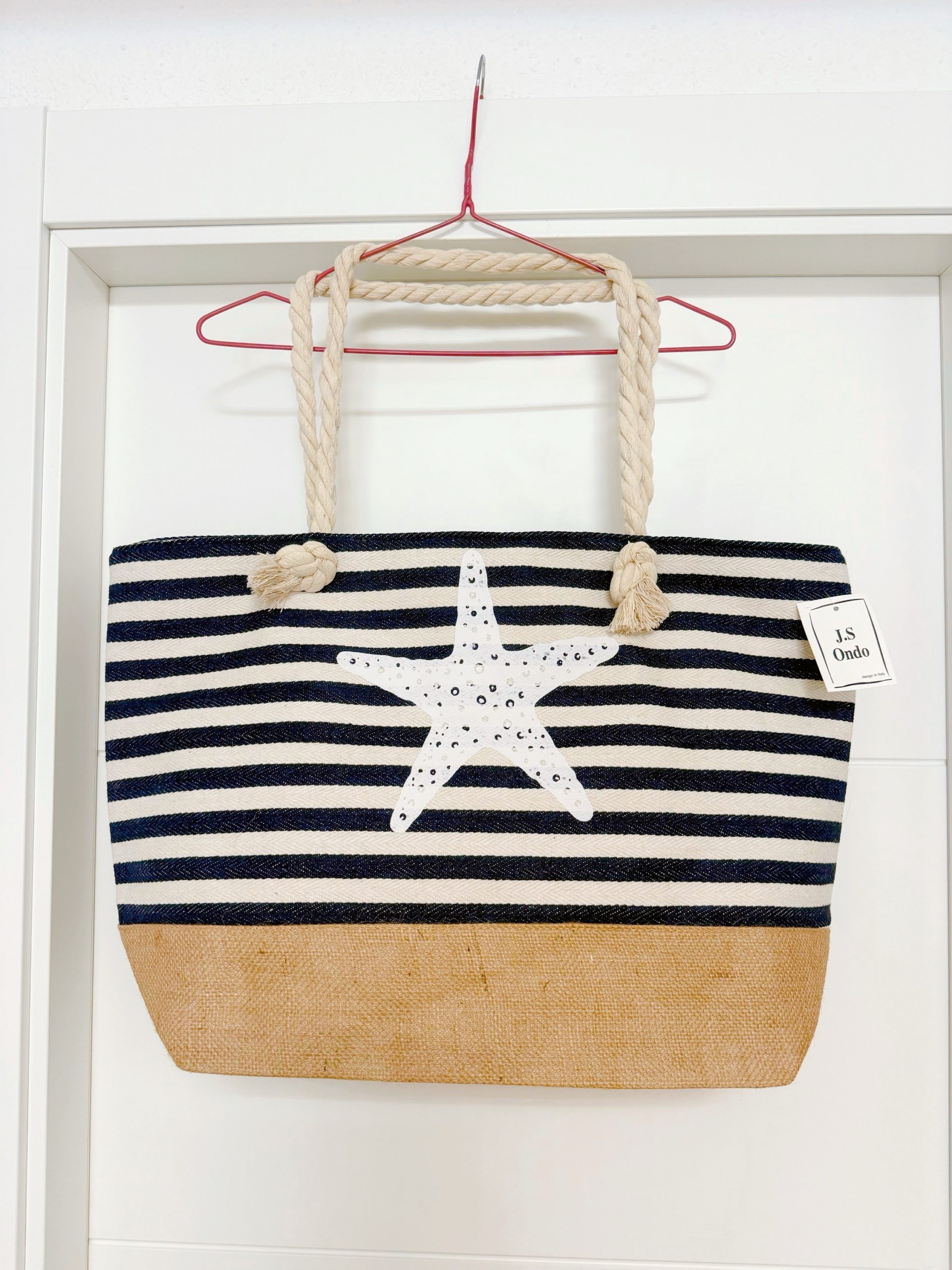 BOLSO DE PLAYA ESTRELLA AZUL MARINO