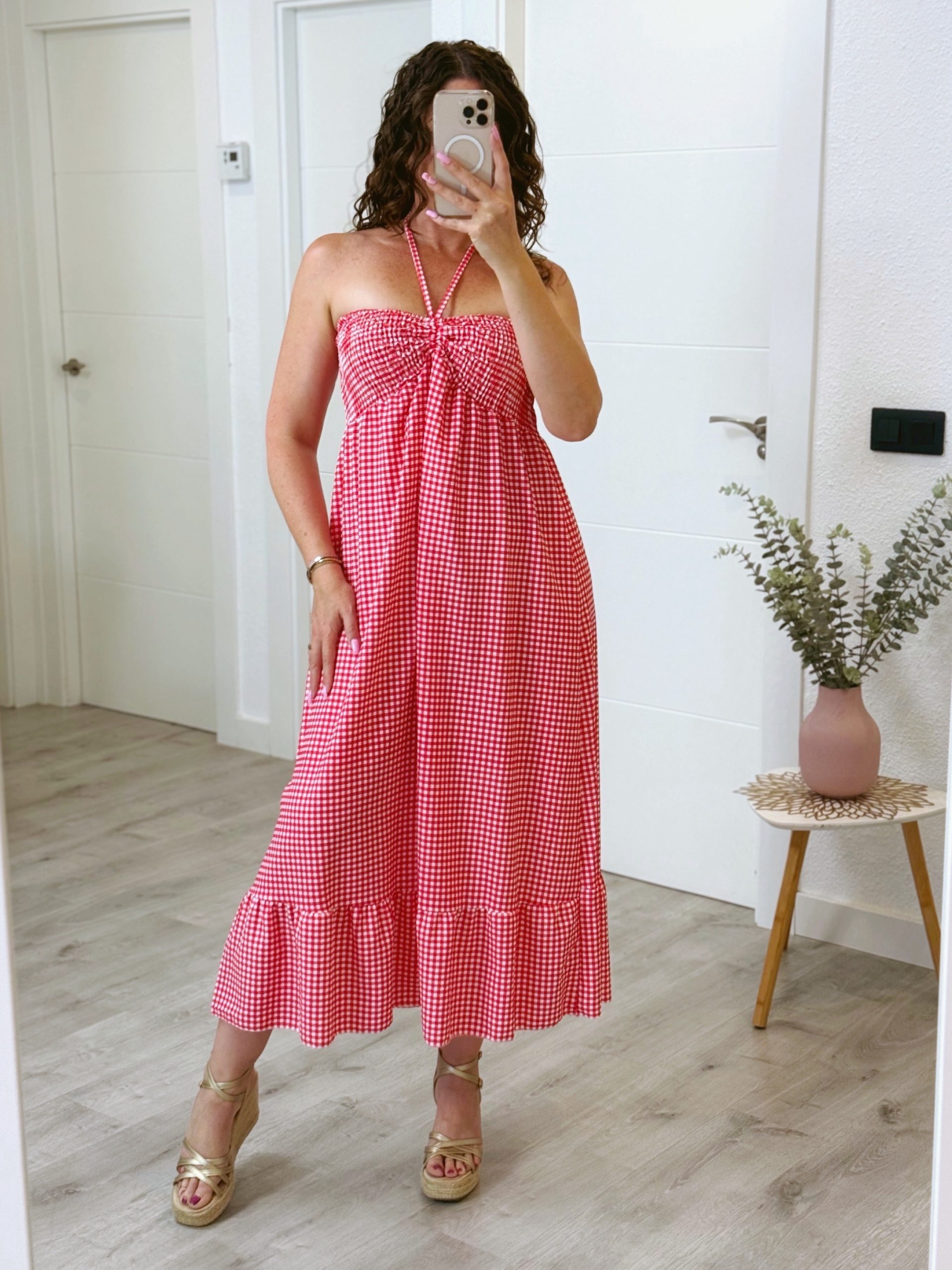 VESTIDO VICHY ROJO