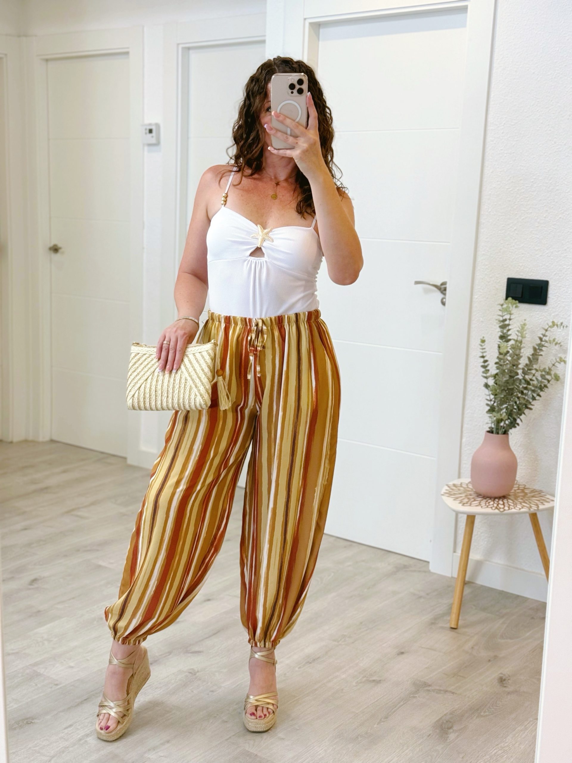 PANTALÓN GLOBO LIENZO