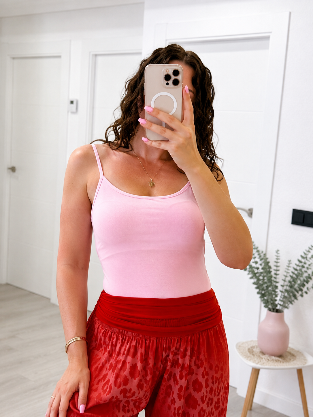 CAMISETA COLA DE RATÓN ROSA