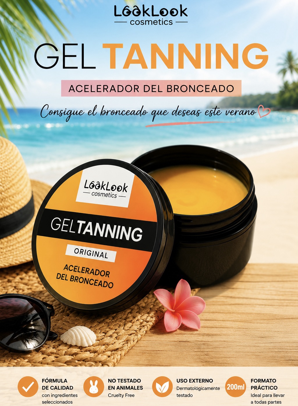 ACELERADOR DEL BRONCEADO GELTANNING - LOOKLOOK