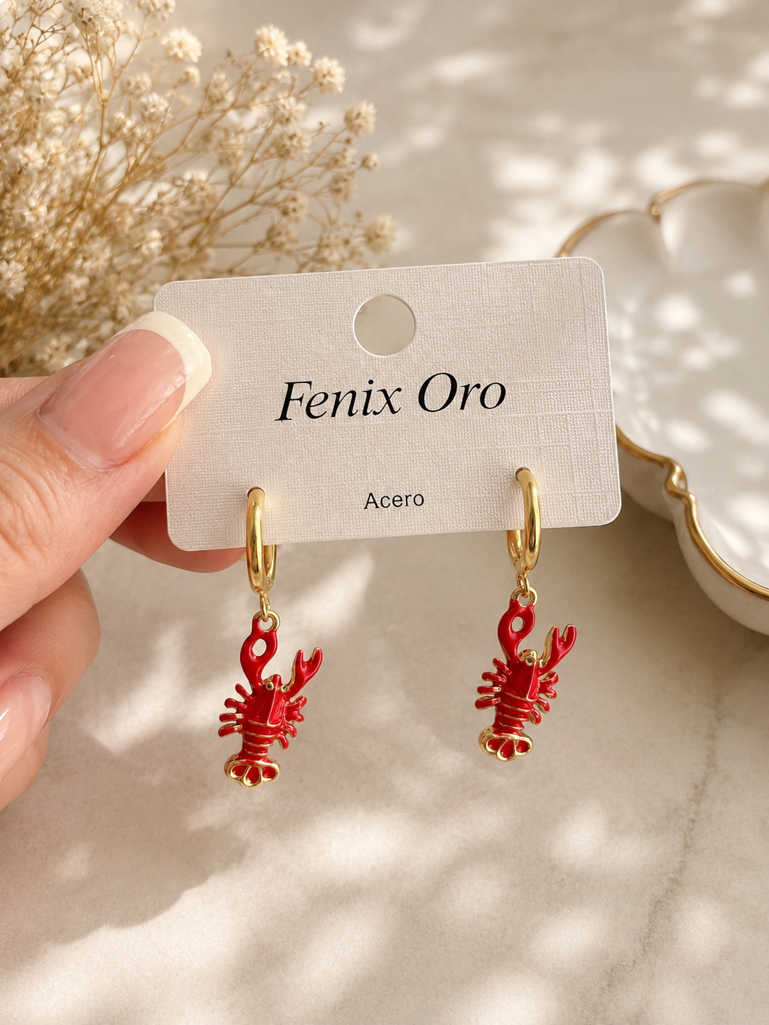 PENDIENTES LANGOSTA - ACERO
