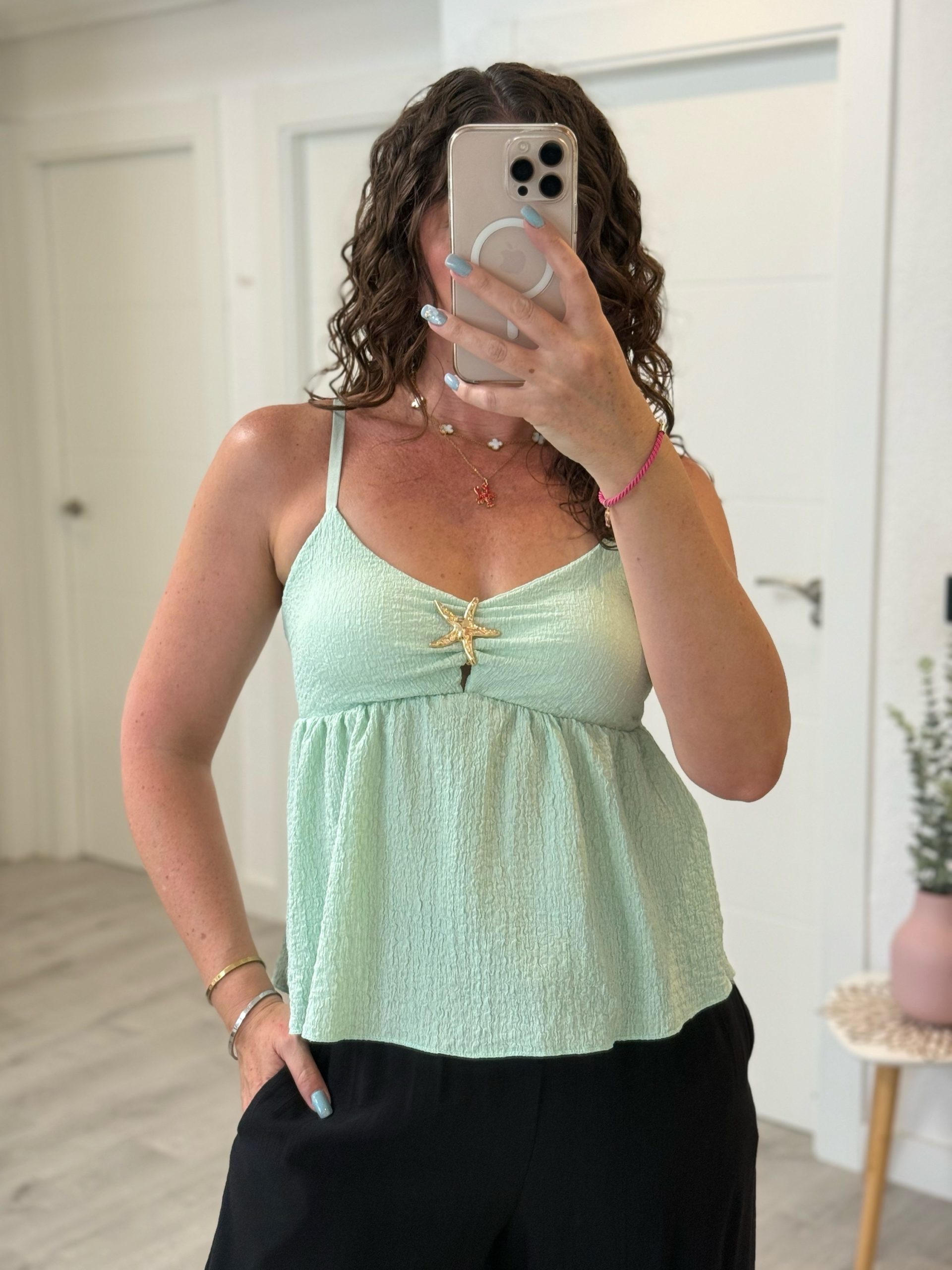 TOP BABULA ESTRELLA VERDE MENTA
