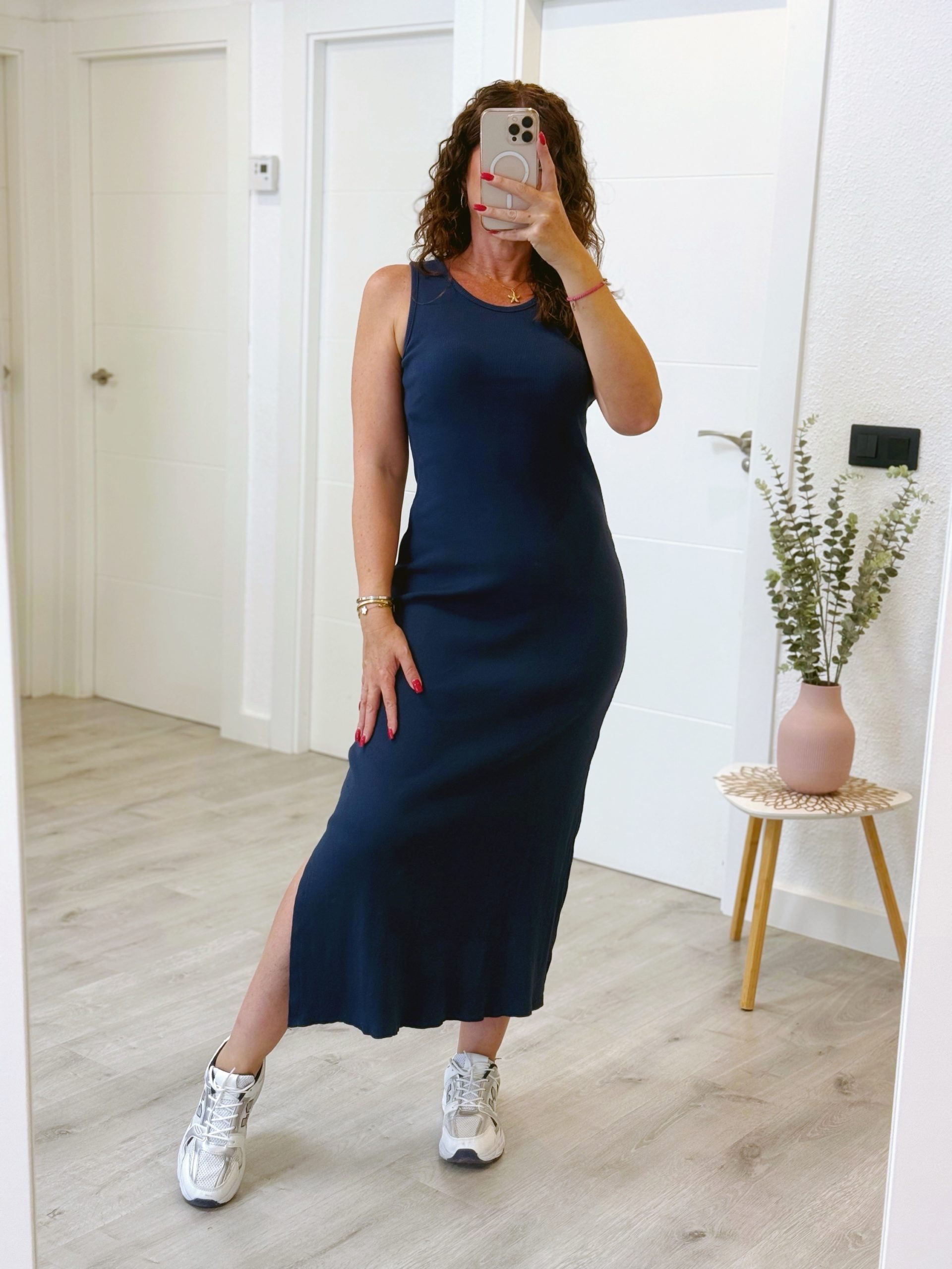 VESTIDO LARGO CANALÉ AZUL MARINO